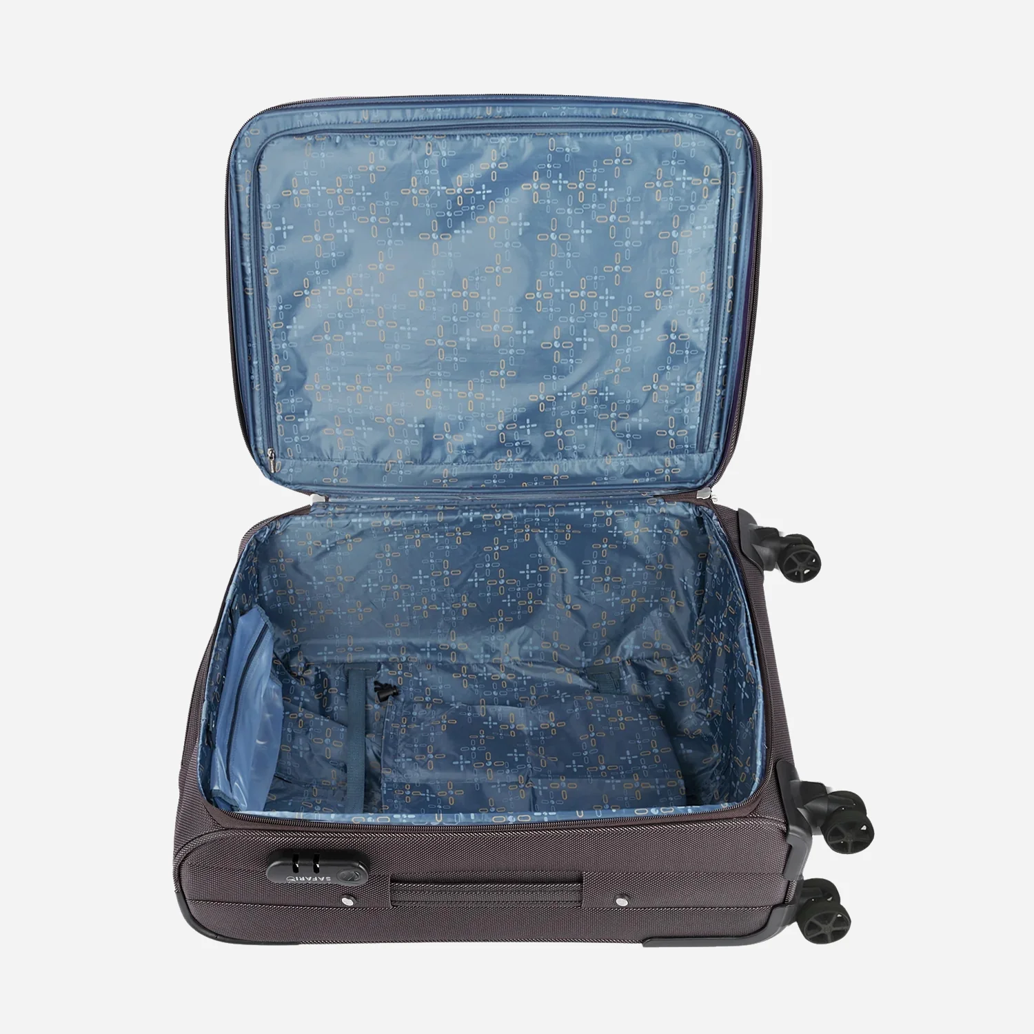Safari Pergo Superior Brown Trolley Bag with Dual Wheels - Image 5