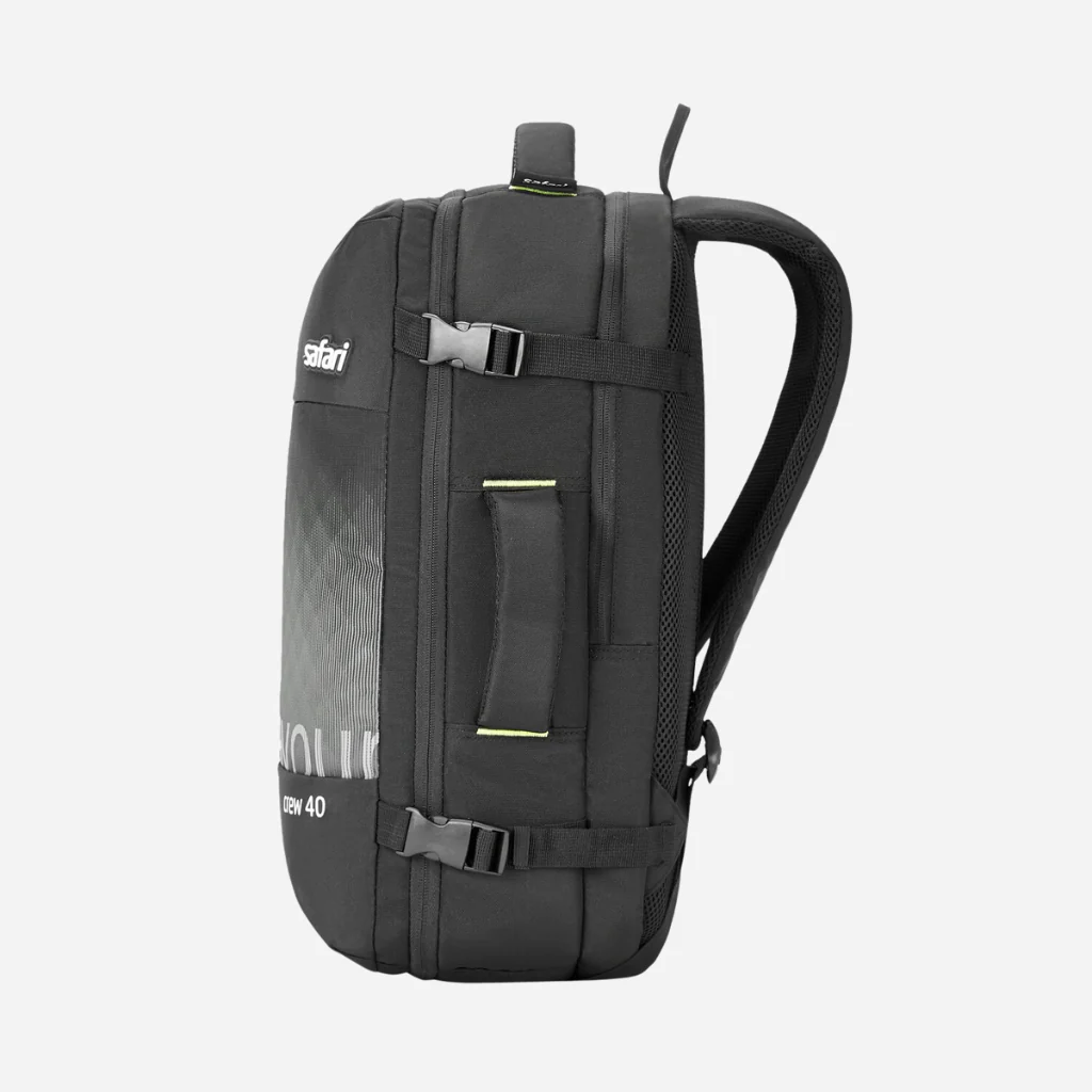 Safari Redan 40L Black Backpack Suitcase with Raincover & Luggage Style Packing - Image 4