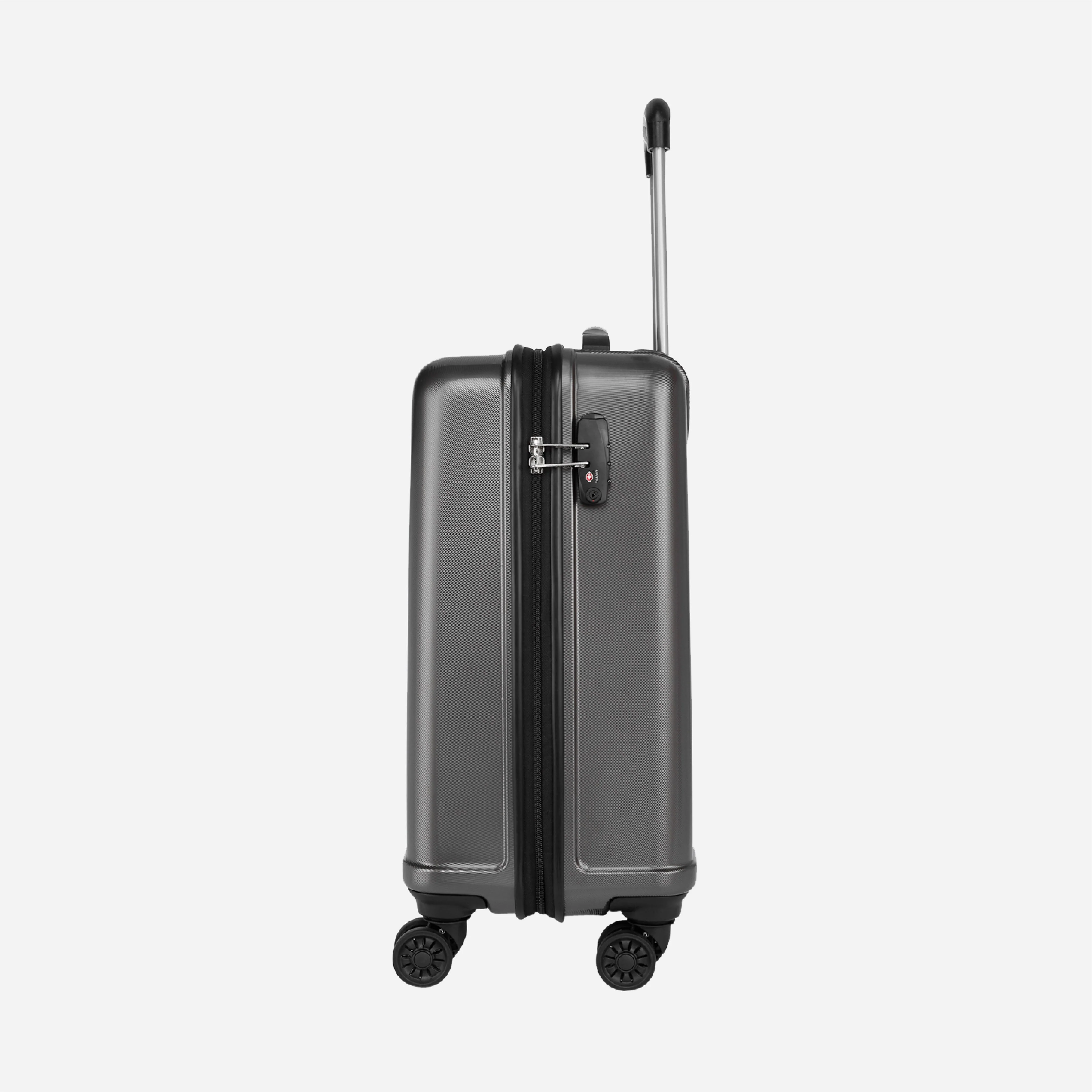 Safari Ryder Set of 2 Gun Metal Trolley Bags with Dual Wheels - Image 11
