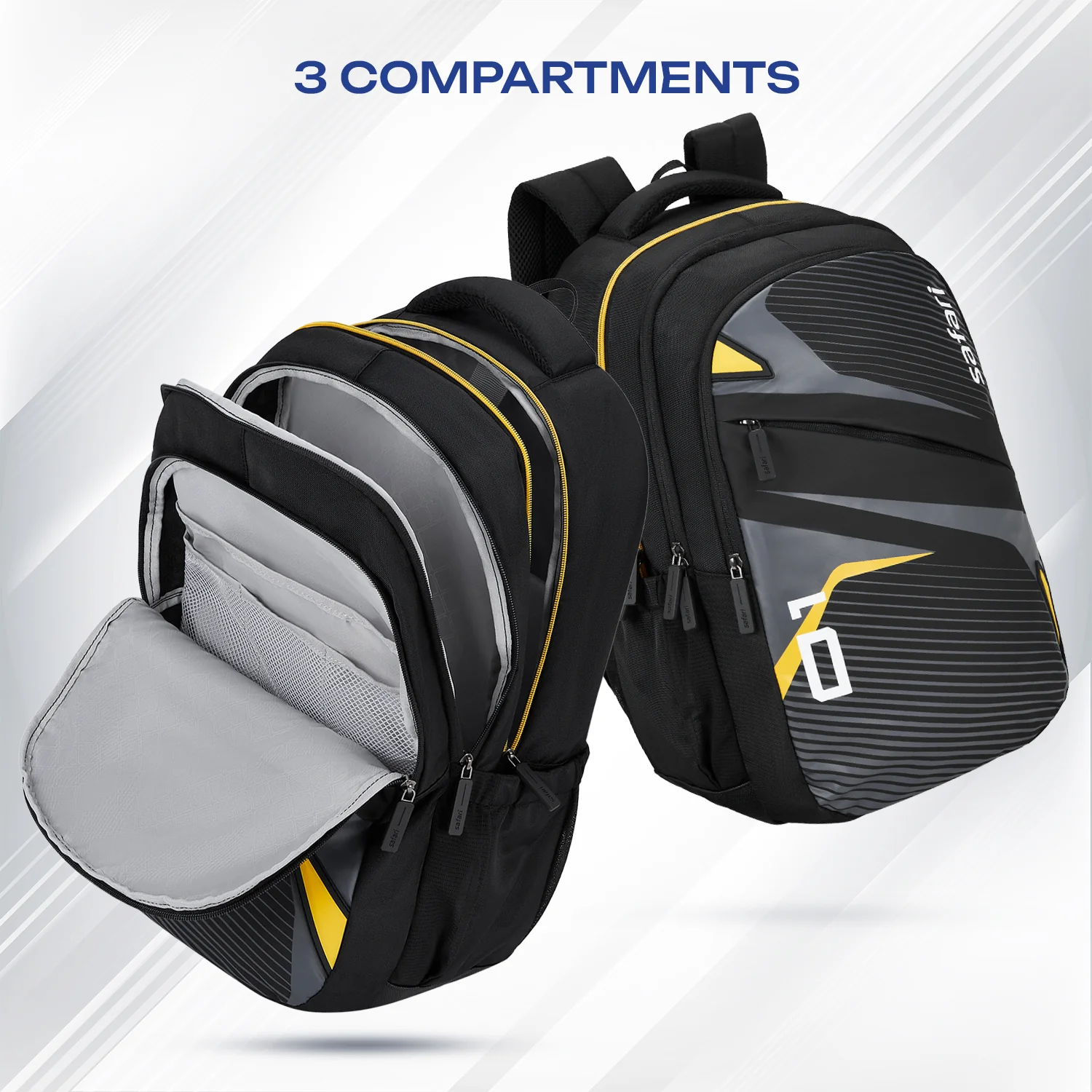Safari Aura 37L Black Laptop Backpack - Image 3
