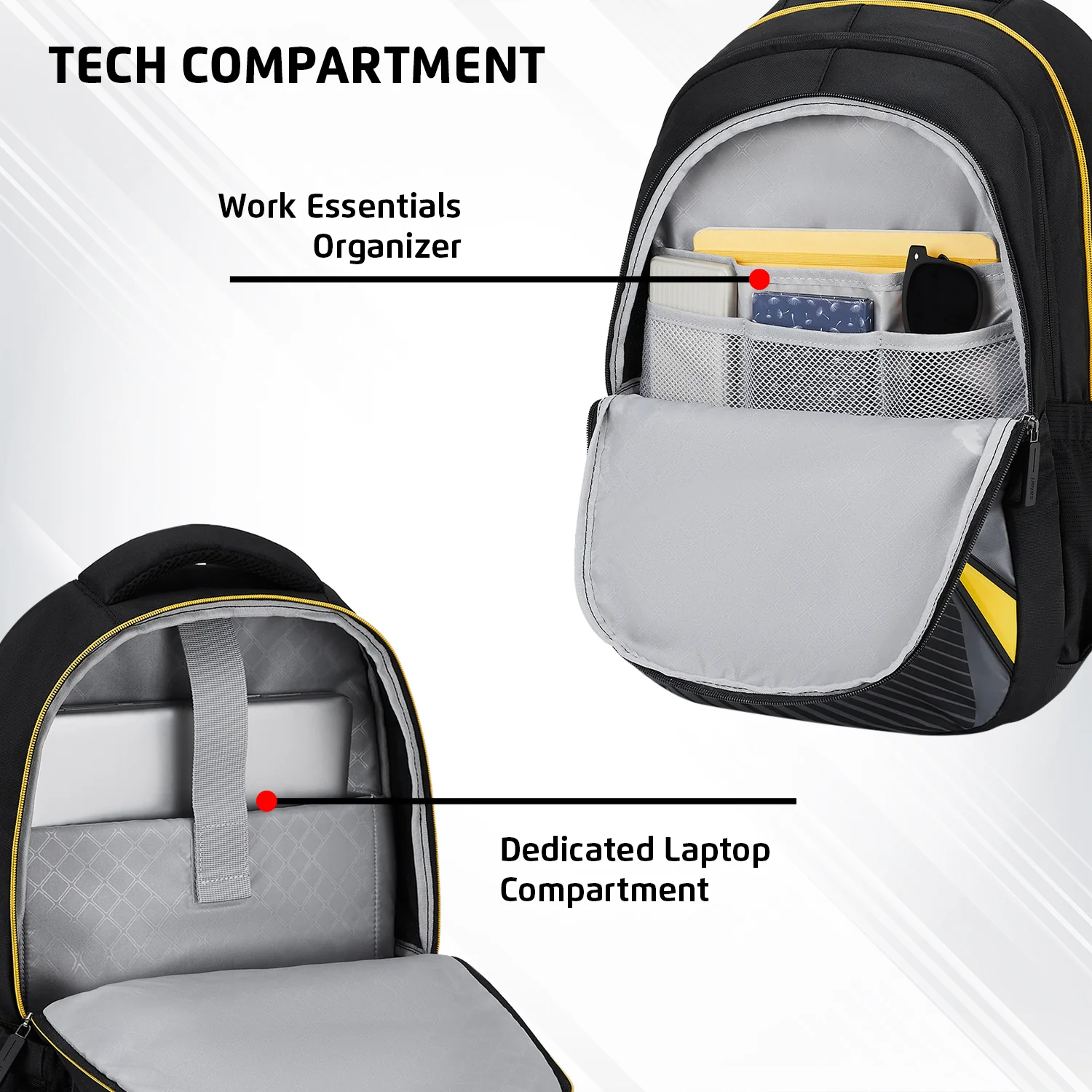 Safari Aura 37L Black Laptop Backpack - Image 5
