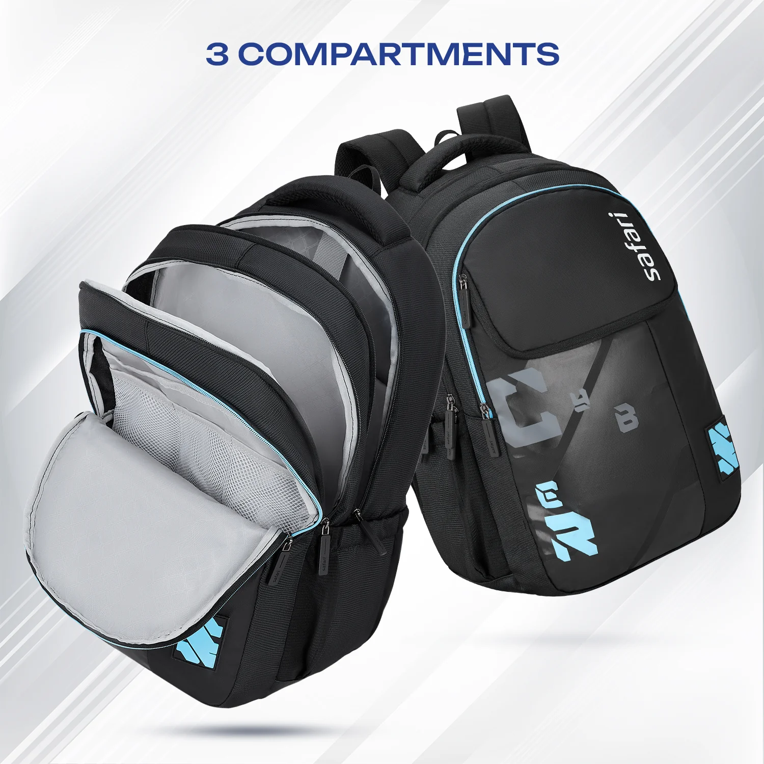Safari Aura 37L Black Laptop Backpack - Image 3