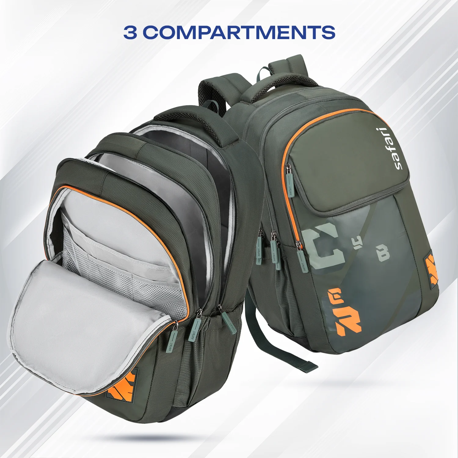 Safari Aura 37L Olive Laptop Backpack - Image 3