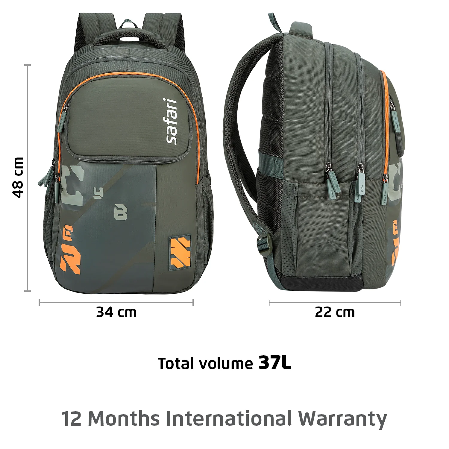Safari Aura 37L Olive Laptop Backpack - Image 9