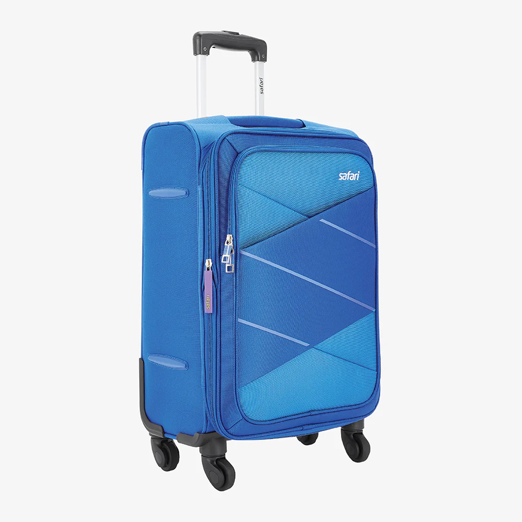 Safari Avenue Blue Trolley Bag with Expander & 360° Wheels - Image 4