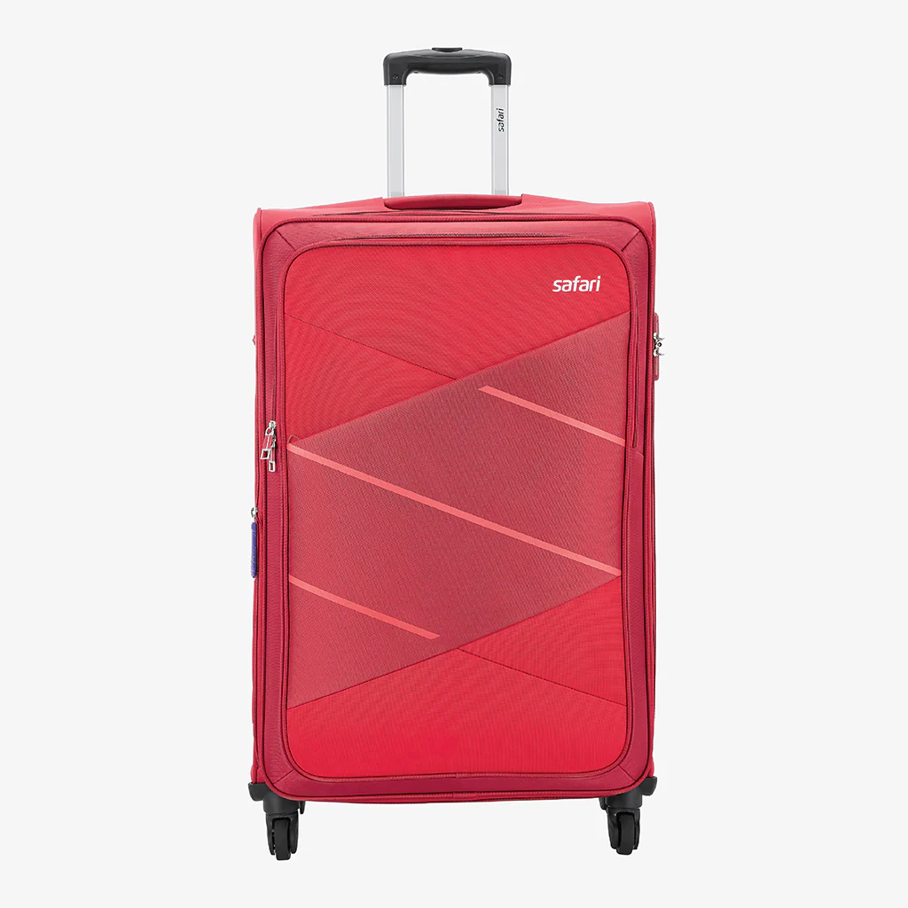 Safari Avenue Red Trolley Bag with Expander & 360° Wheels - Image 11