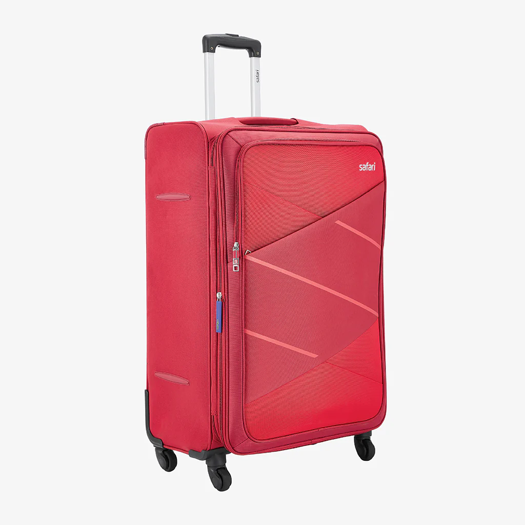 Safari Avenue Red Trolley Bag with Expander & 360° Wheels - Image 12