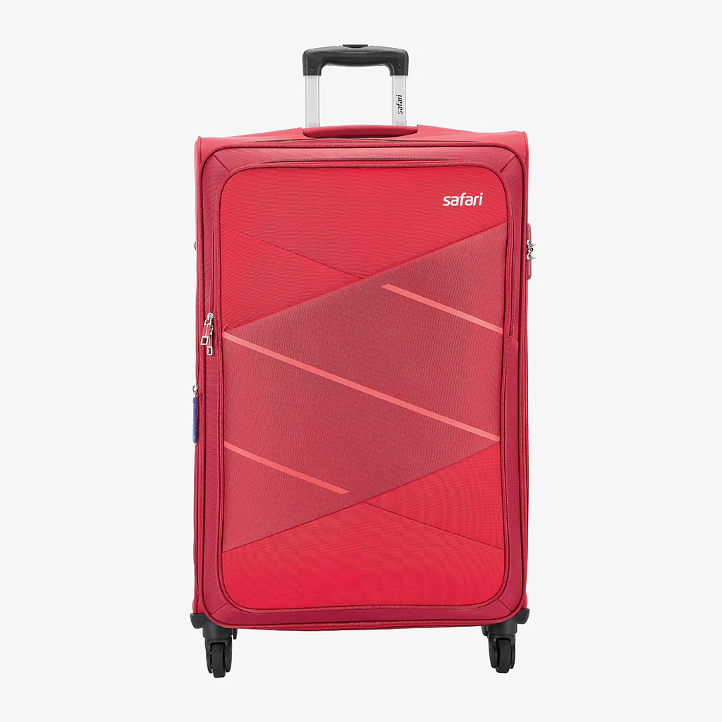 Safari Avenue Red Trolley Bag with Expander & 360° Wheels - Image 19