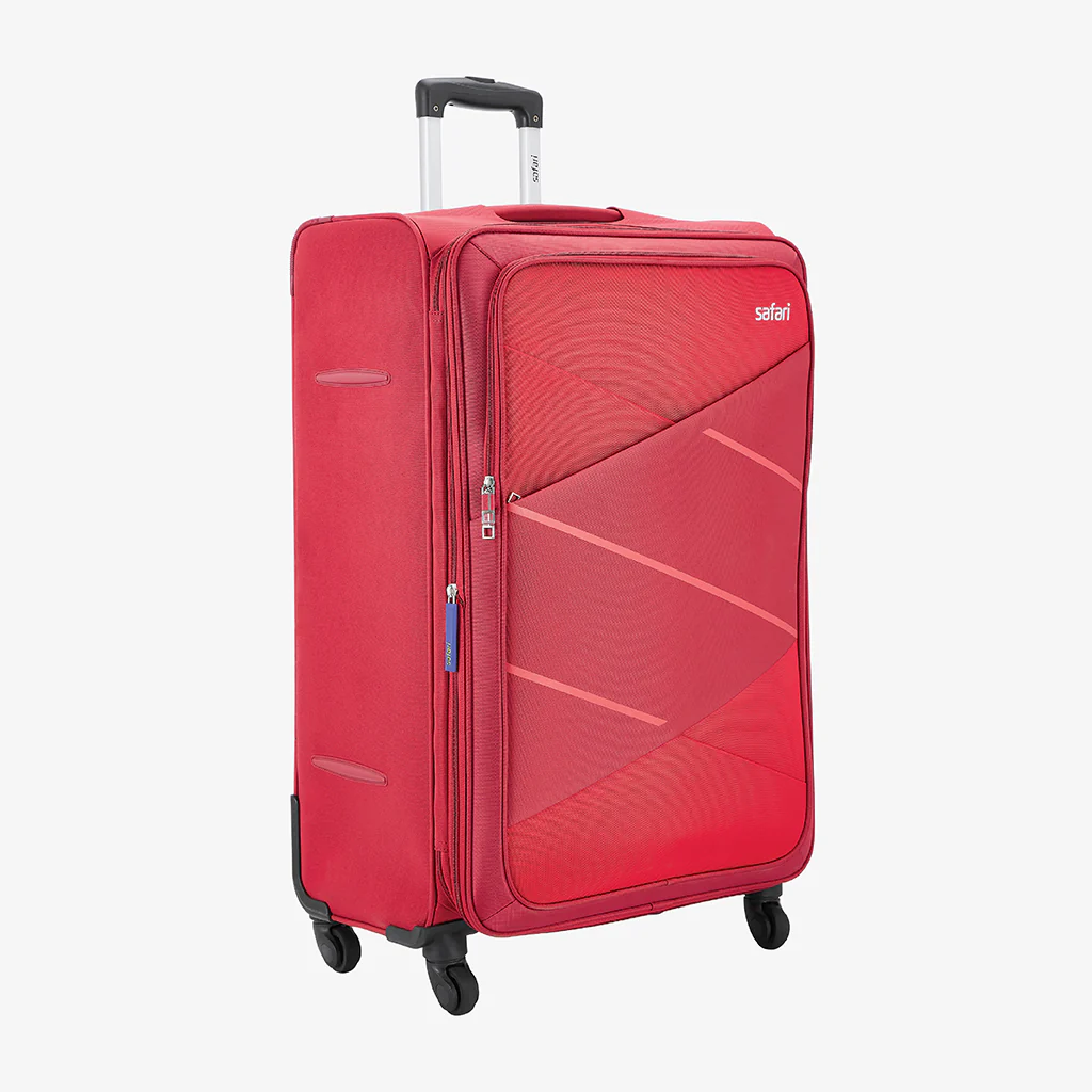 Safari Avenue Red Trolley Bag with Expander & 360° Wheels - Image 20