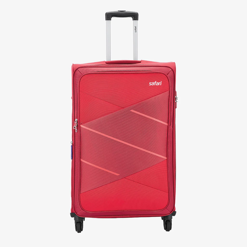 Safari Avenue Red Trolley Bag with Expander & 360° Wheels - Image 3