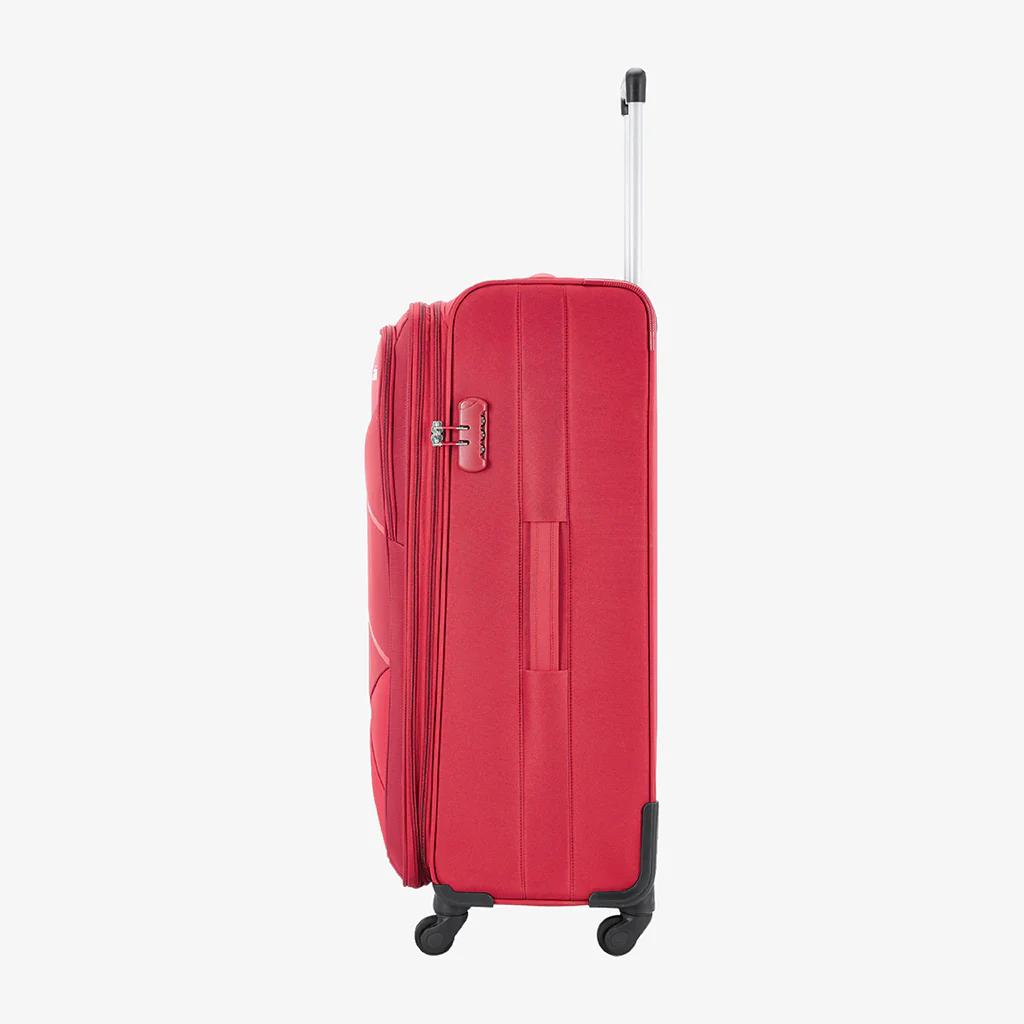 Safari Avenue Red Trolley Bag with Expander & 360° Wheels - Image 6