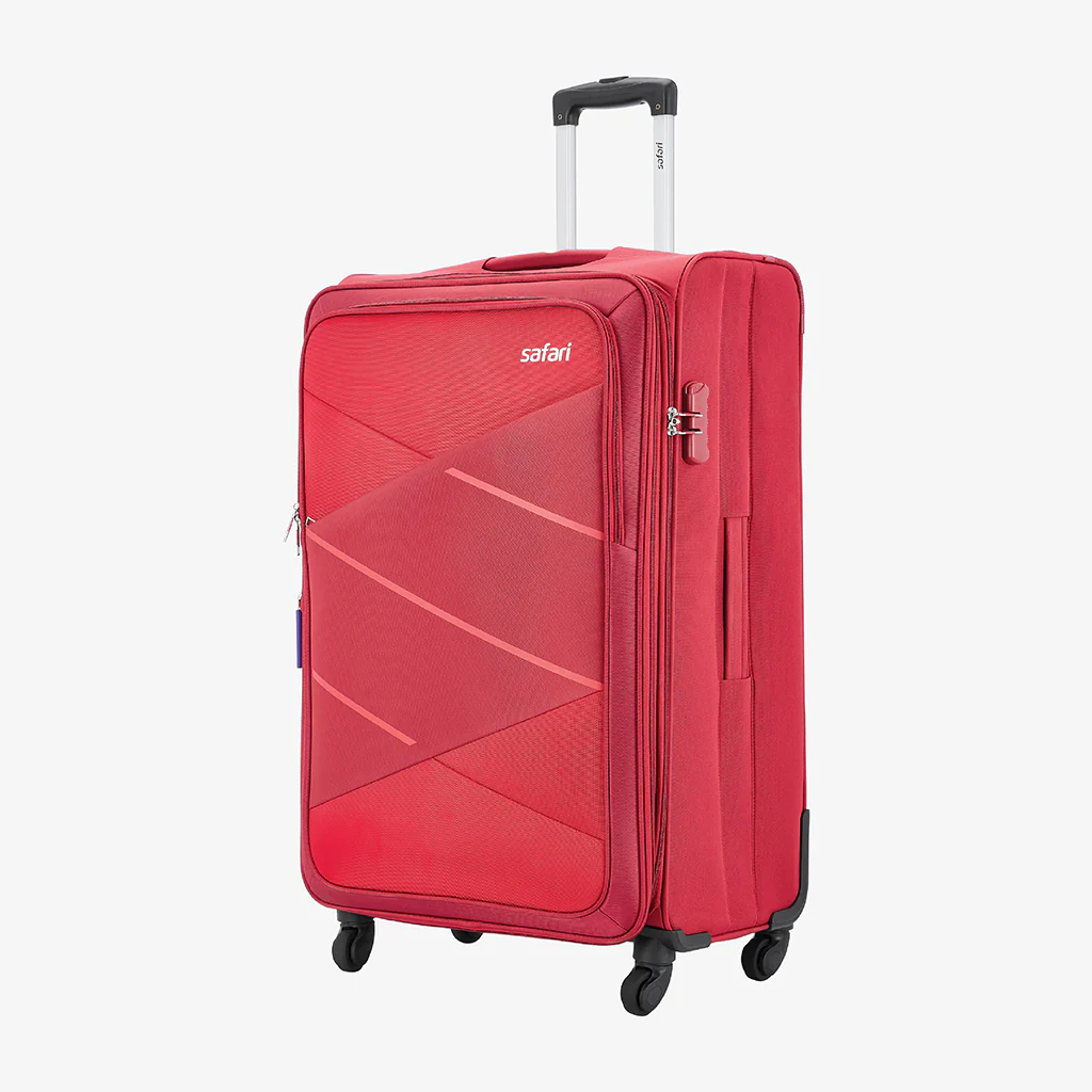 Safari Avenue Red Trolley Bag with Expander & 360° Wheels - Image 9