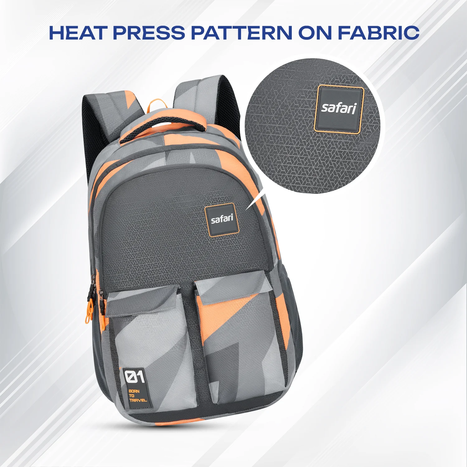 Safari Bonus 37L Grey School Backpack - Image 6