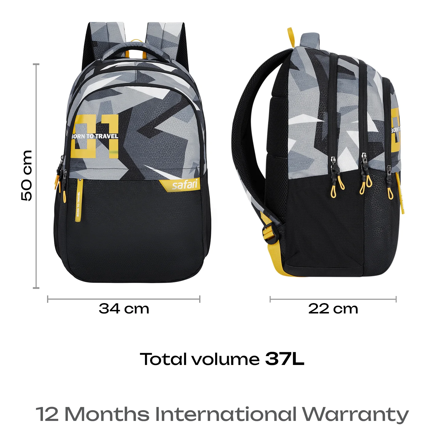 Safari Bonus 37L Black Casual Daypack - Image 10