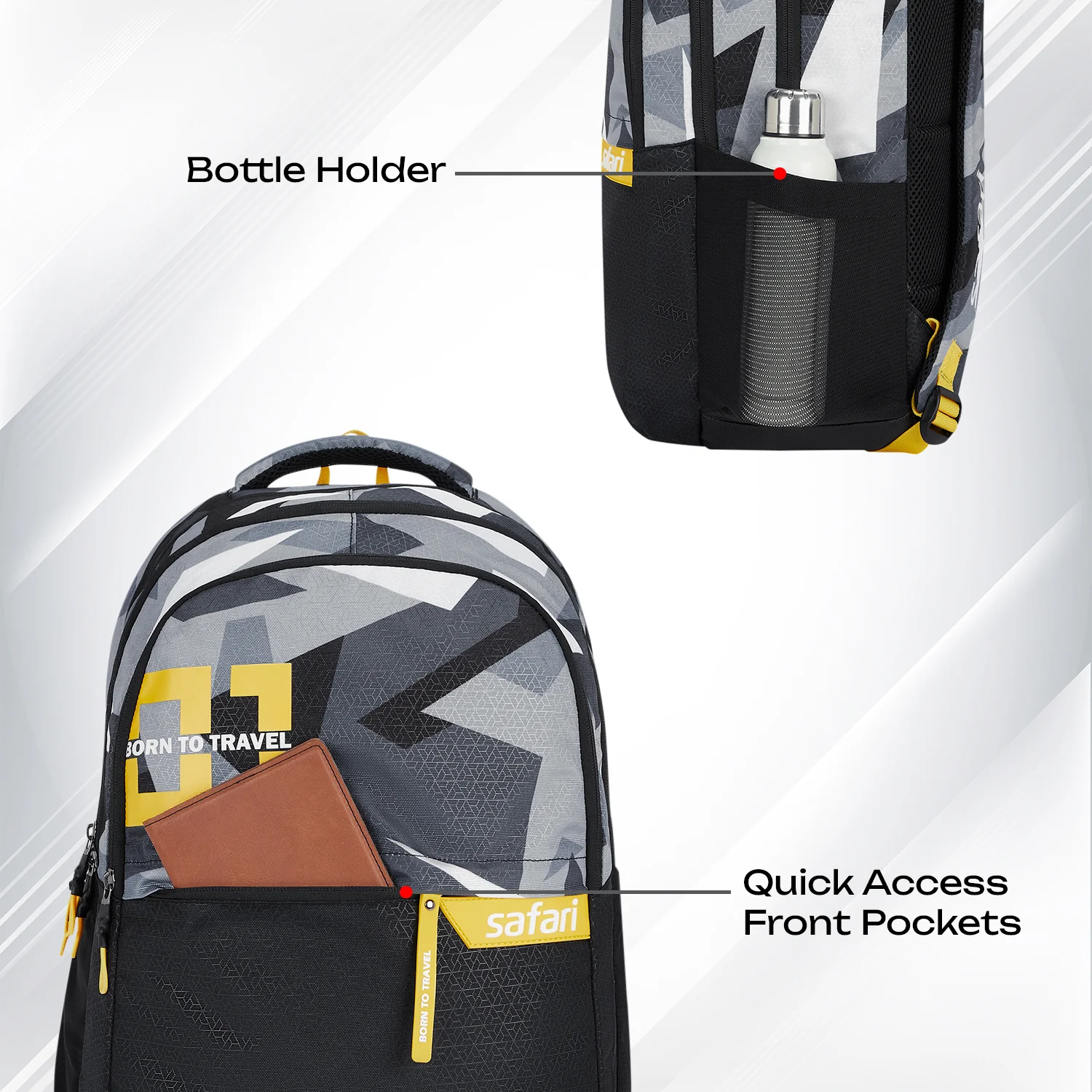 Safari Bonus 37L Black Casual Daypack - Image 5
