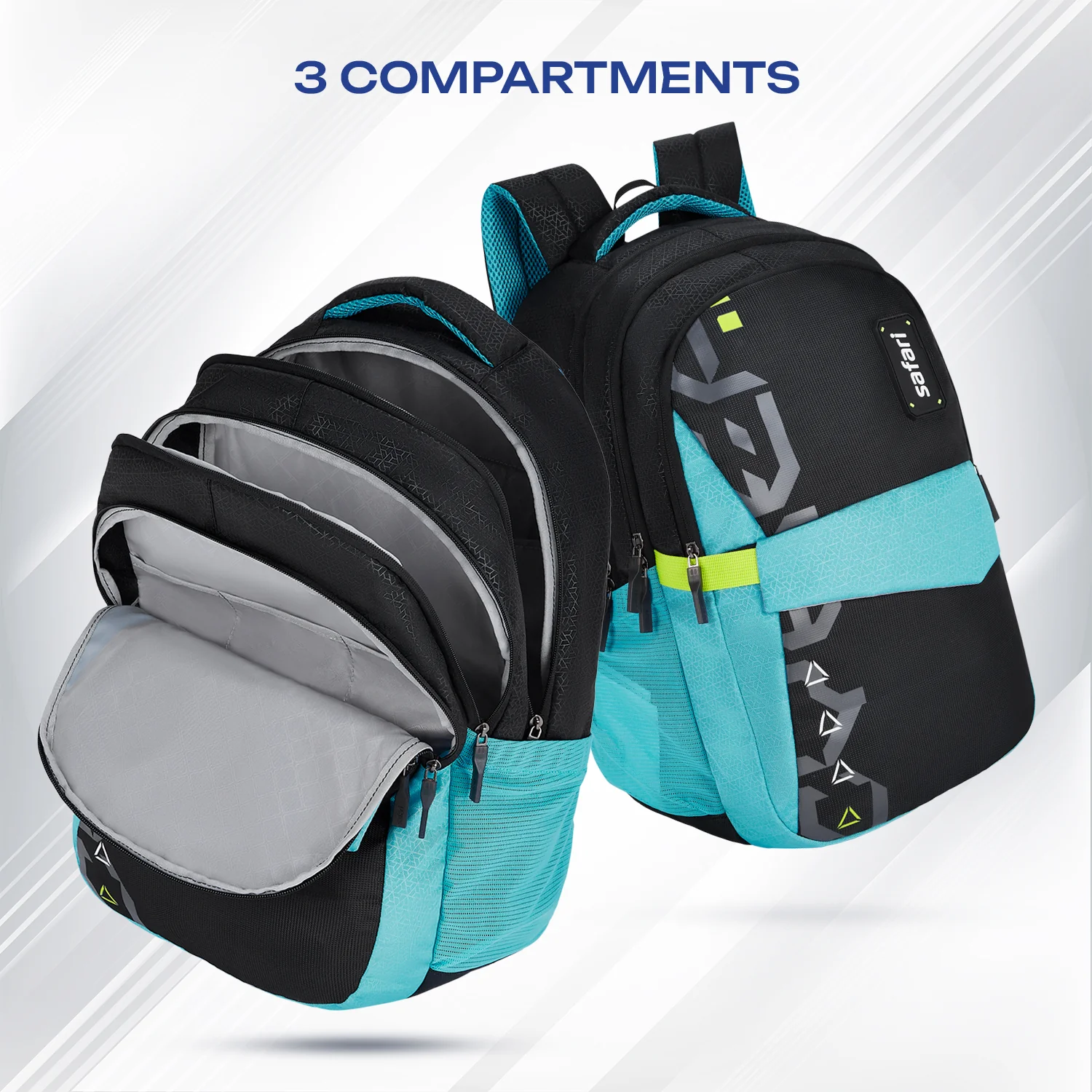 Safari Bonus 37L Black School Backpack - Image 3