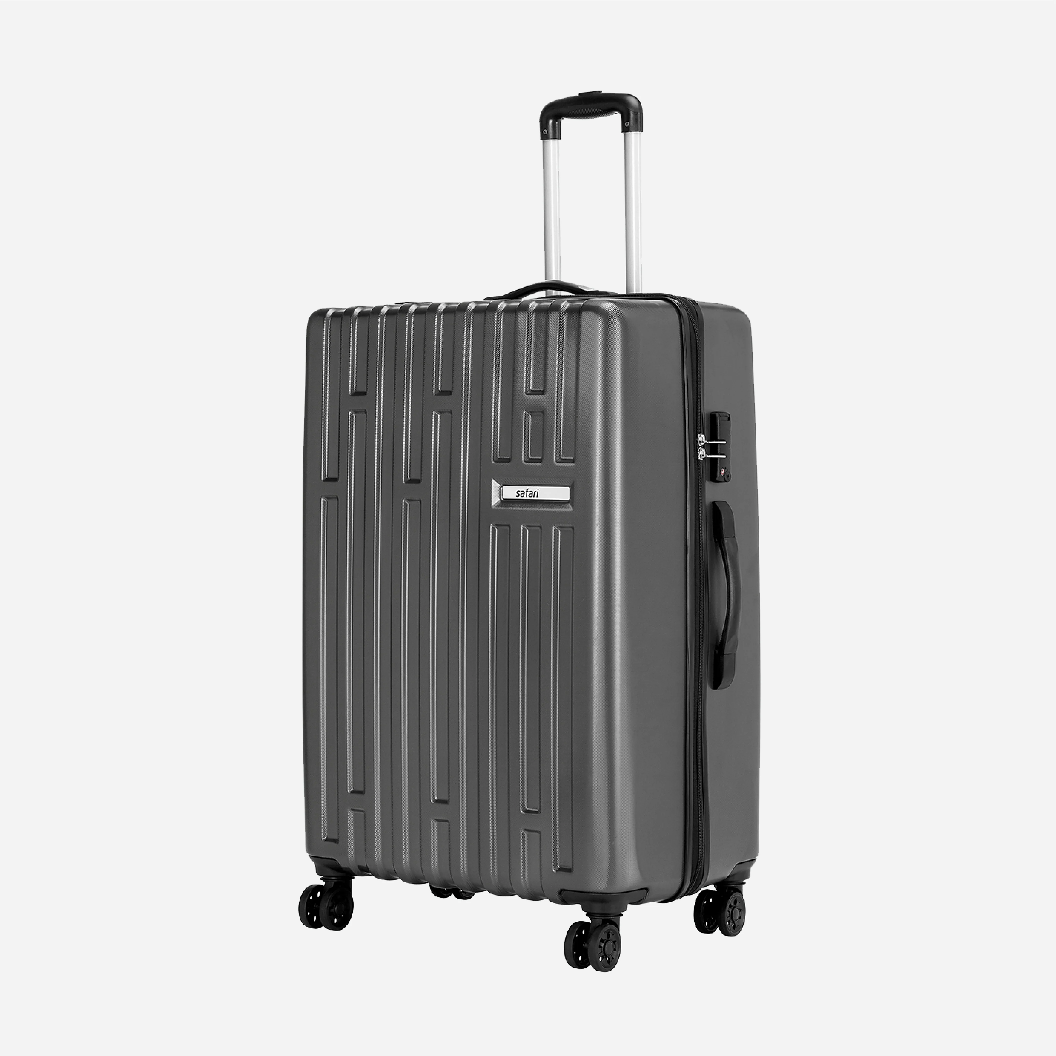 Safari Cargo Neo Gun Metal Trolley Bag with TSA Lock