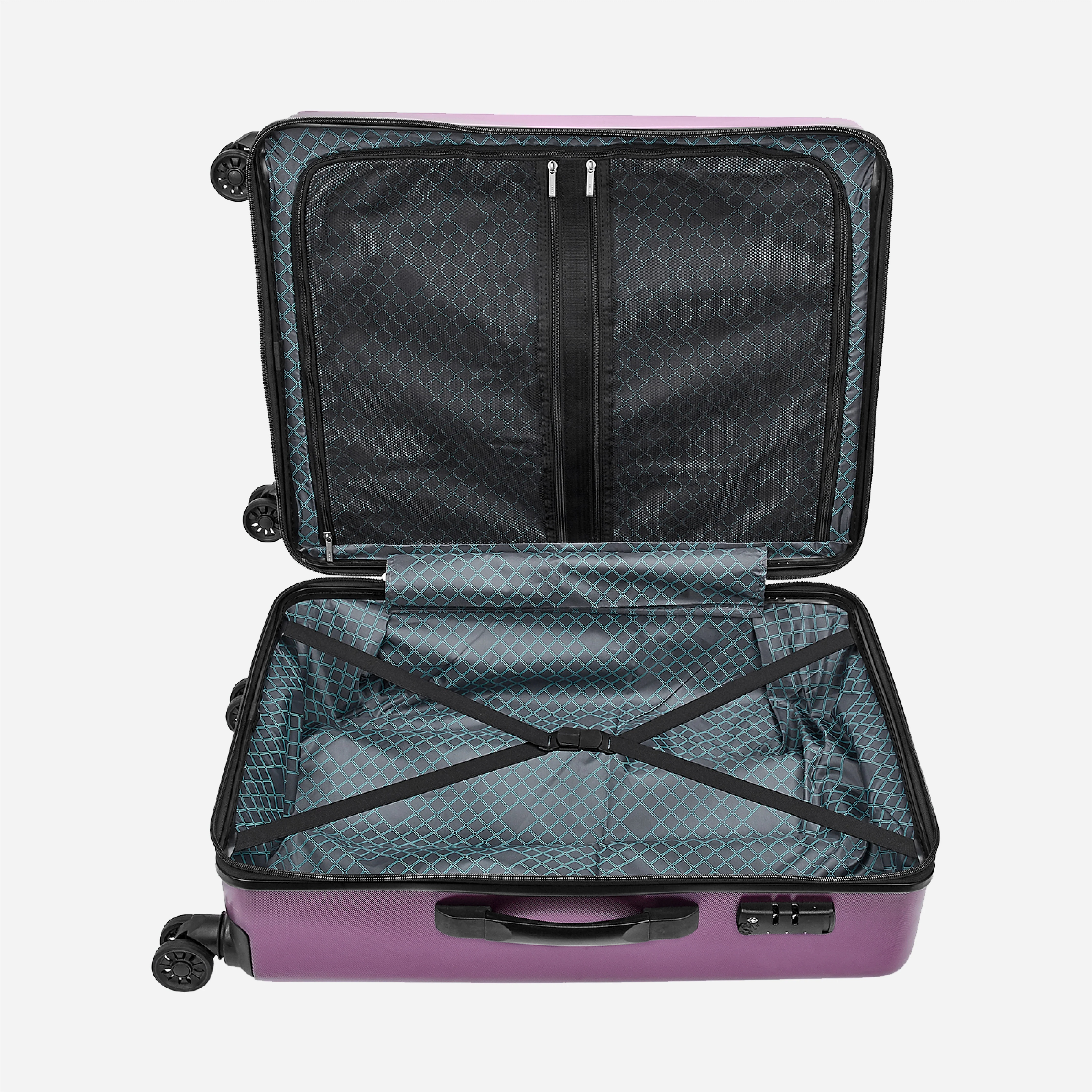 Safari Cargo Neo Magenta Purple Trolley Bag with TSA lock and Dual Wheels - Image 24