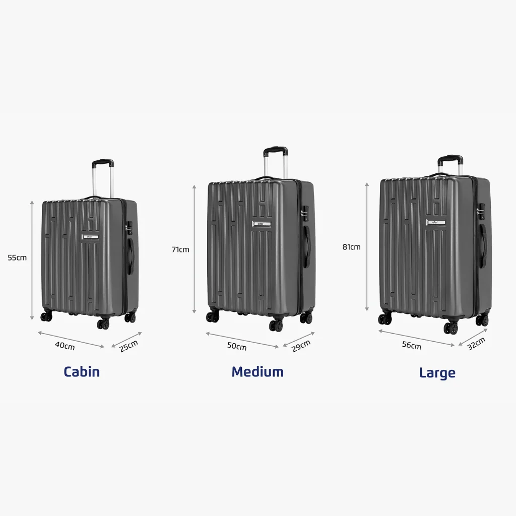 Safari Cargo Neo Metallic Blue Trolley Bag with TSA lock and Dual Wheels - Image 26