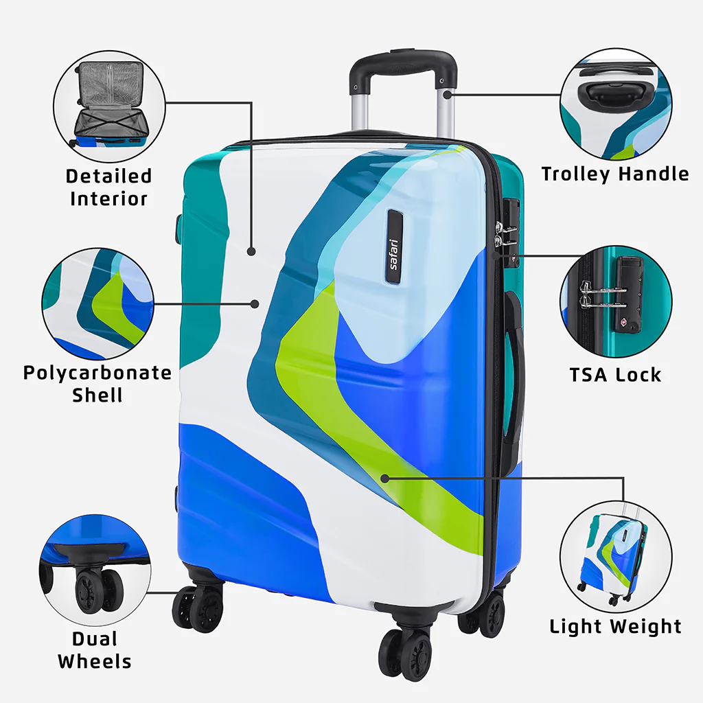 Safari Chroma Plus Printed Trolley Bag with TSA Lock - Image 4