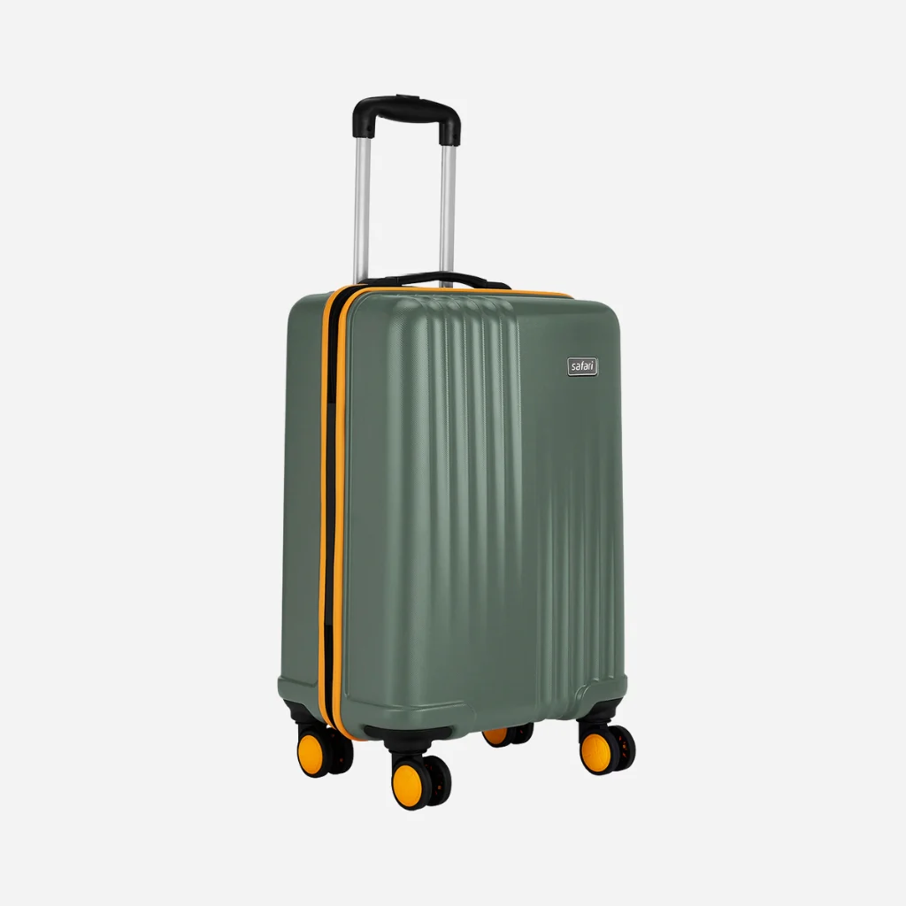 Safari City Miles Thyme Green Trolley Bag with Anti-theft Zipper and Dual Wheels - Image 10