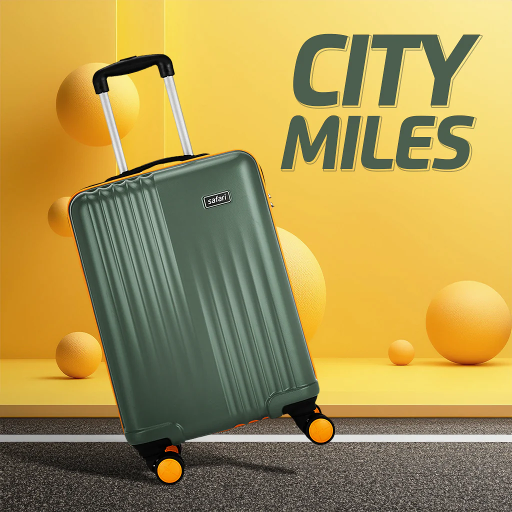 Safari City Miles Thyme Green Trolley Bag with Anti-theft Zipper and Dual Wheels - Image 17