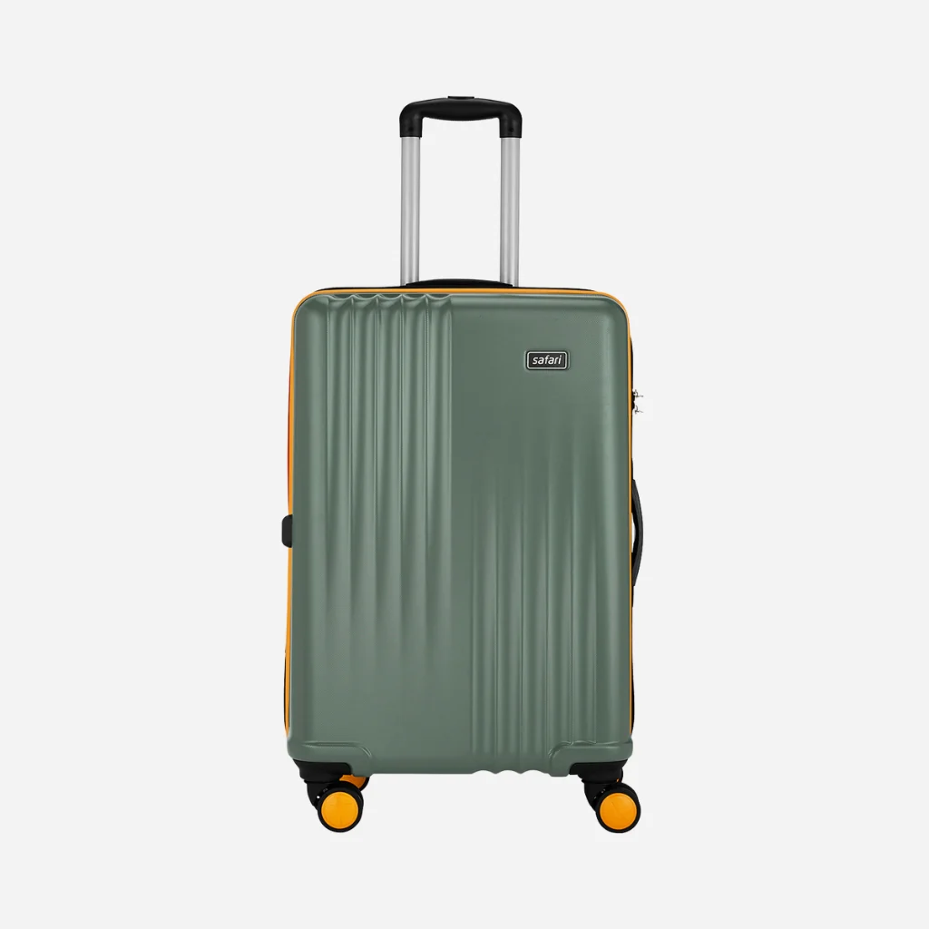 Safari City Miles Thyme Green Trolley Bag with Anti-theft Zipper and Dual Wheels - Image 24
