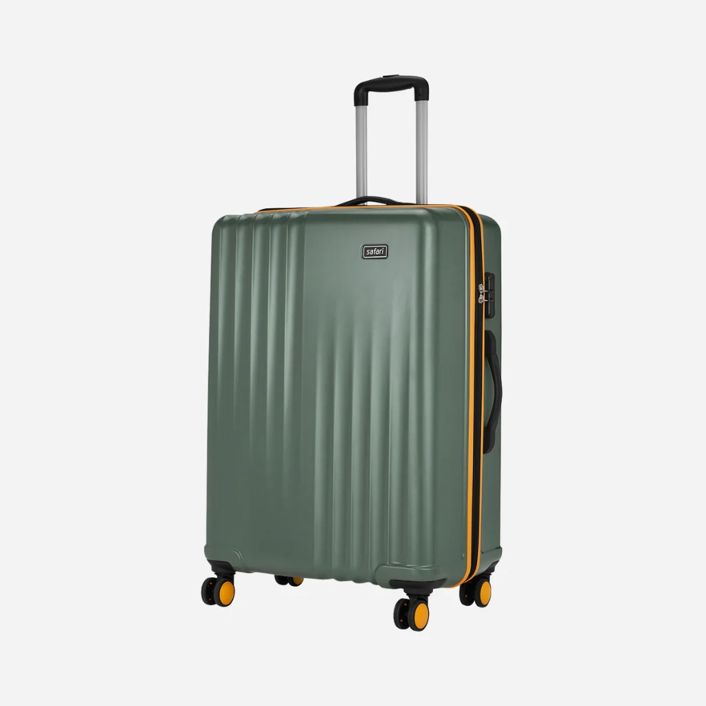 Safari City Miles Thyme Green Trolley Bag with Anti-theft Zipper and Dual Wheels - Image 31