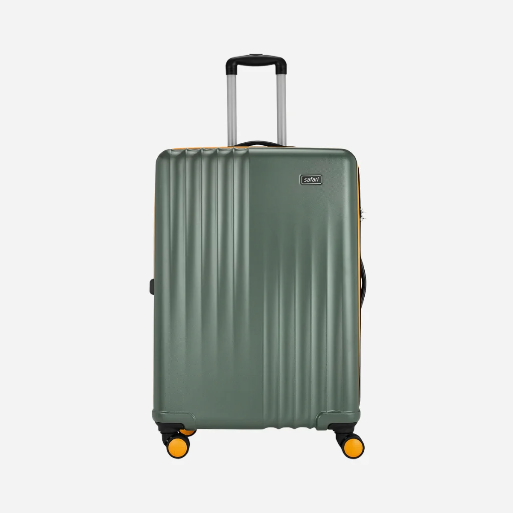 Safari City Miles Thyme Green Trolley Bag with Anti-theft Zipper and Dual Wheels - Image 39