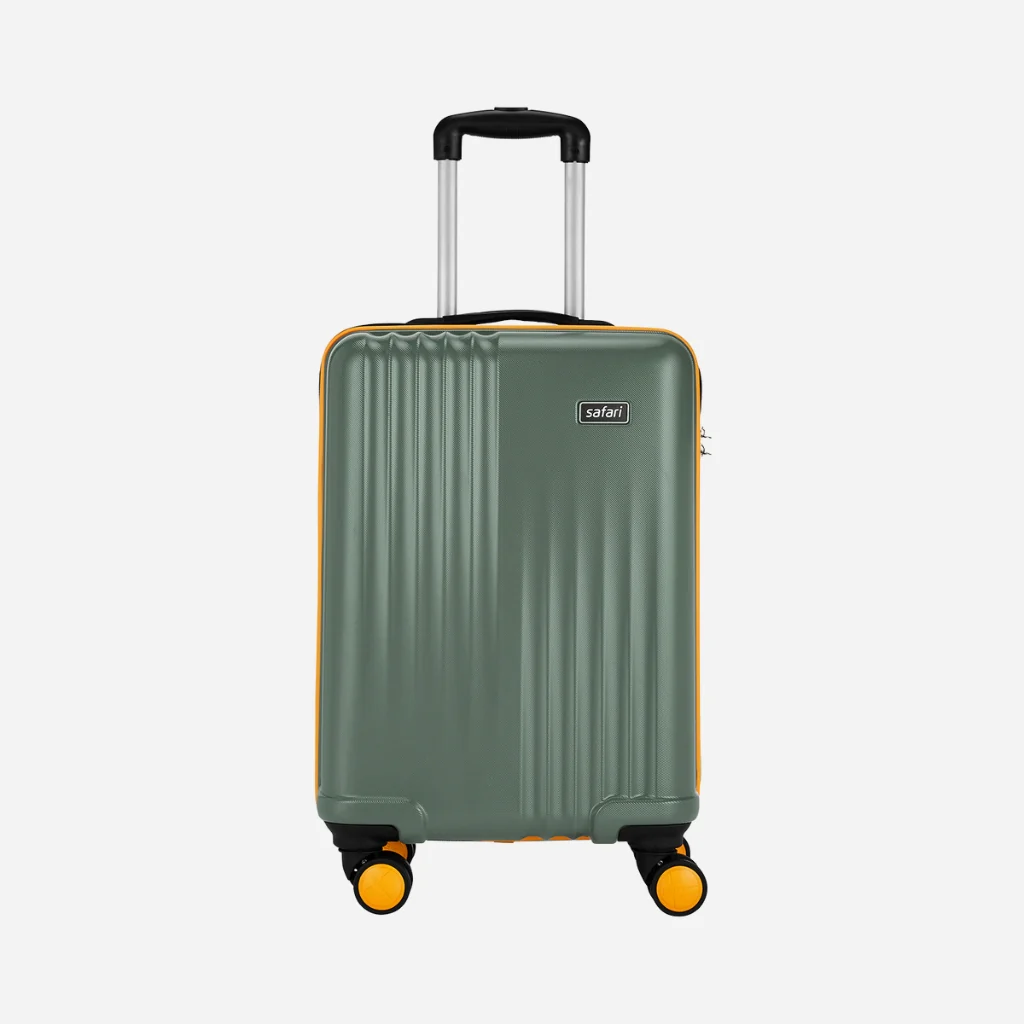 Safari City Miles Thyme Green Trolley Bag with Anti-theft Zipper and Dual Wheels - Image 9