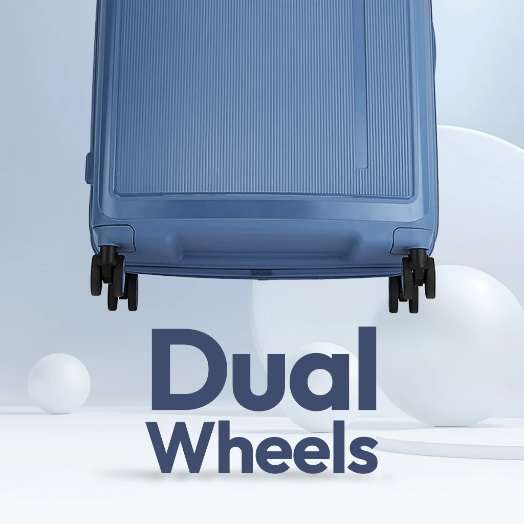 Safari Cooper Blue Trolley Bag with Dual Wheels & Anti-Theft Zipper - Image 4