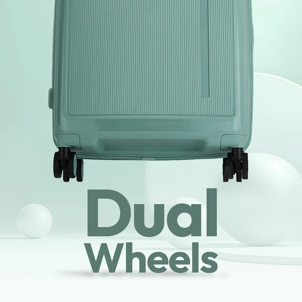 Safari Cooper Green Trolley Bag with Dual Wheels & Anti-Theft Zipper - Image 4