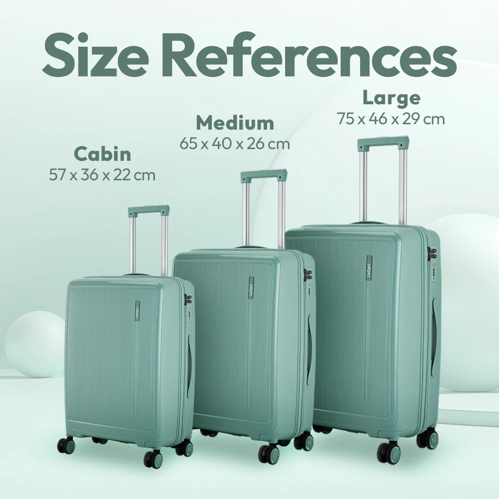 Safari Cooper Green Trolley Bag with Dual Wheels & Anti-Theft Zipper - Image 7