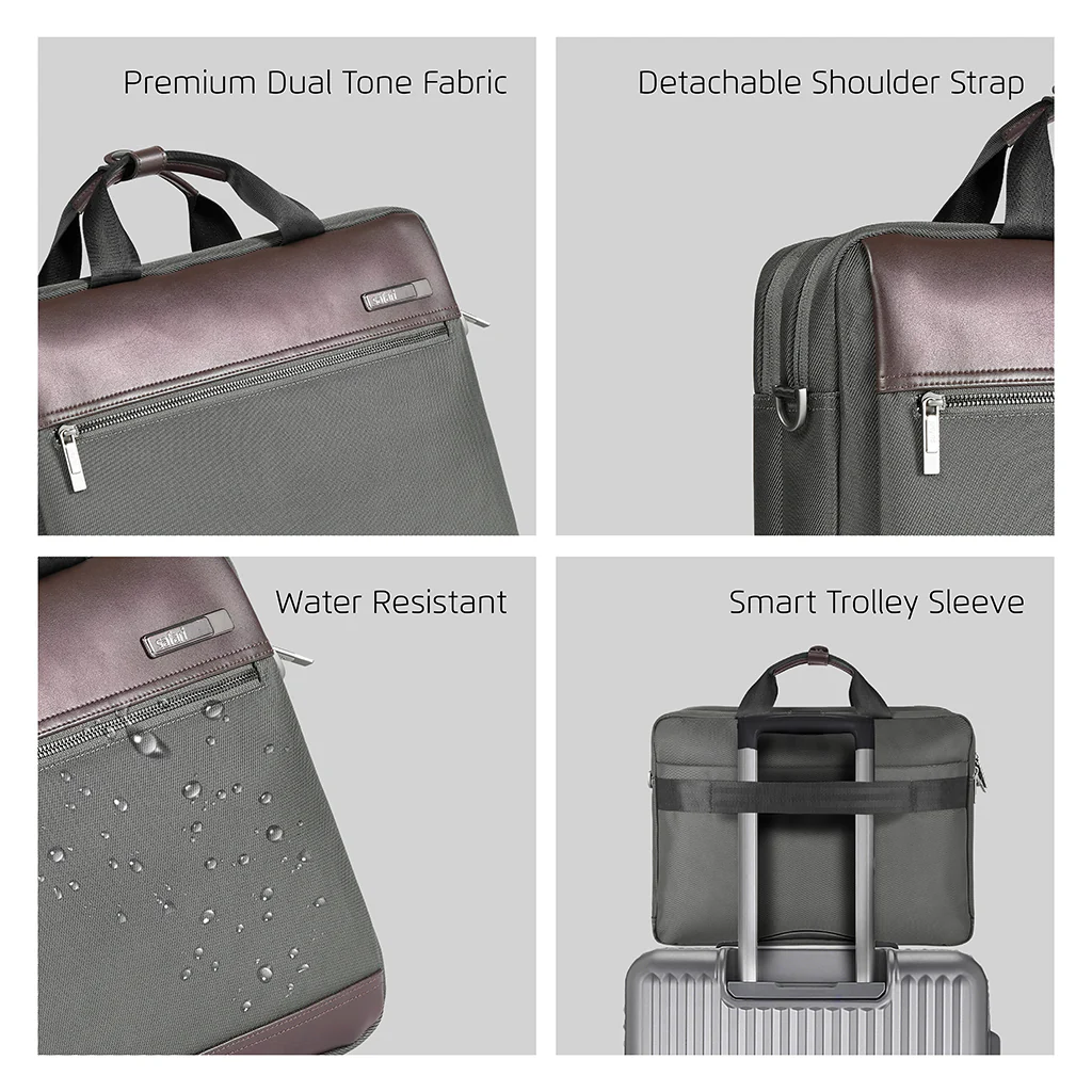 Safari Crest Messenger Bag with Dual compartments - Grey - Image 2