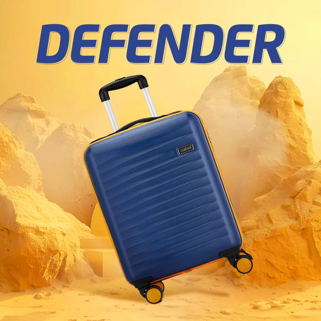 Safari Defender Graphic Blue Trolley Bag with TSA lock and Dual Wheels - Image 18