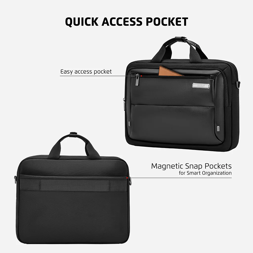 Safari Ember Messenger Bag with Dual compartments - Black - Image 4
