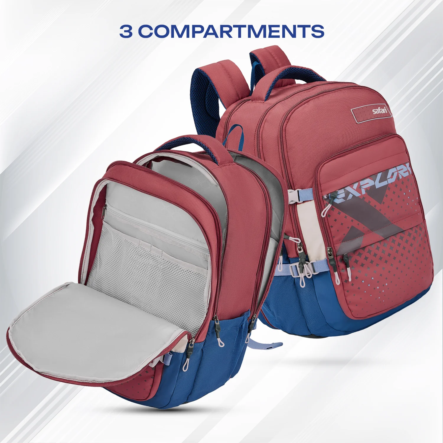 Safari Expand 43L Red Laptop Backpack - Image 3