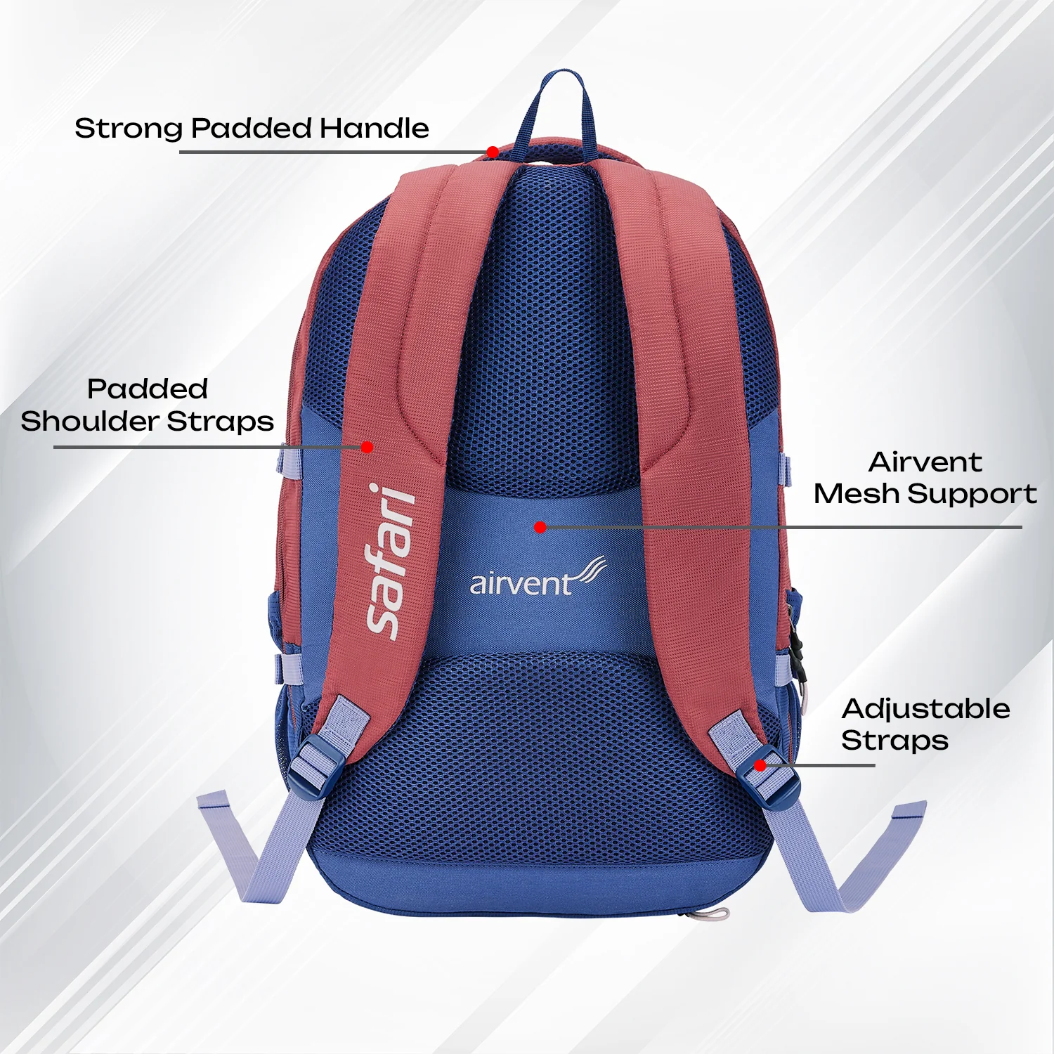 Safari Expand 43L Red Laptop Backpack - Image 6