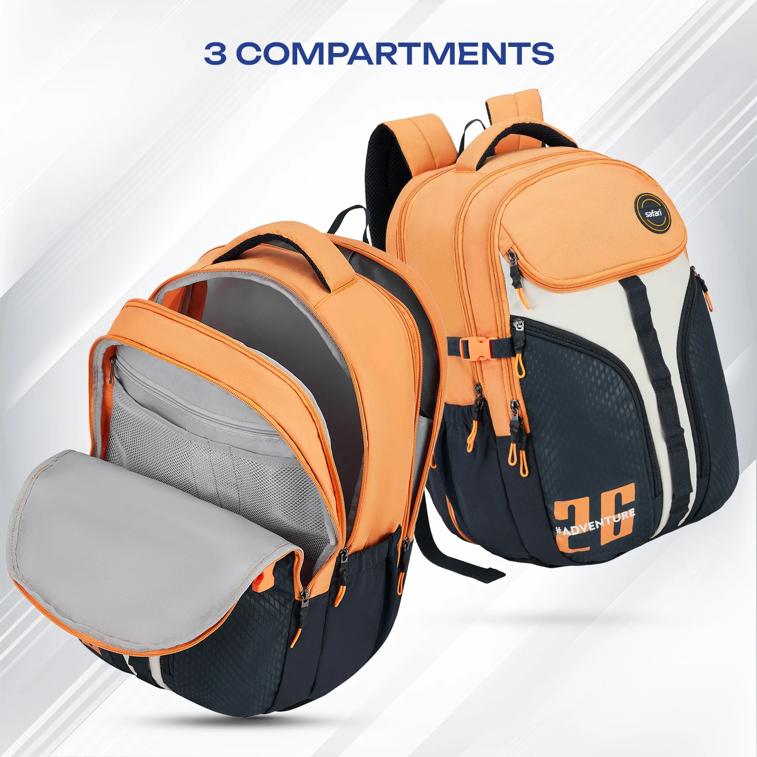 Safari Expand 43L Orange Laptop Backpack - Image 3