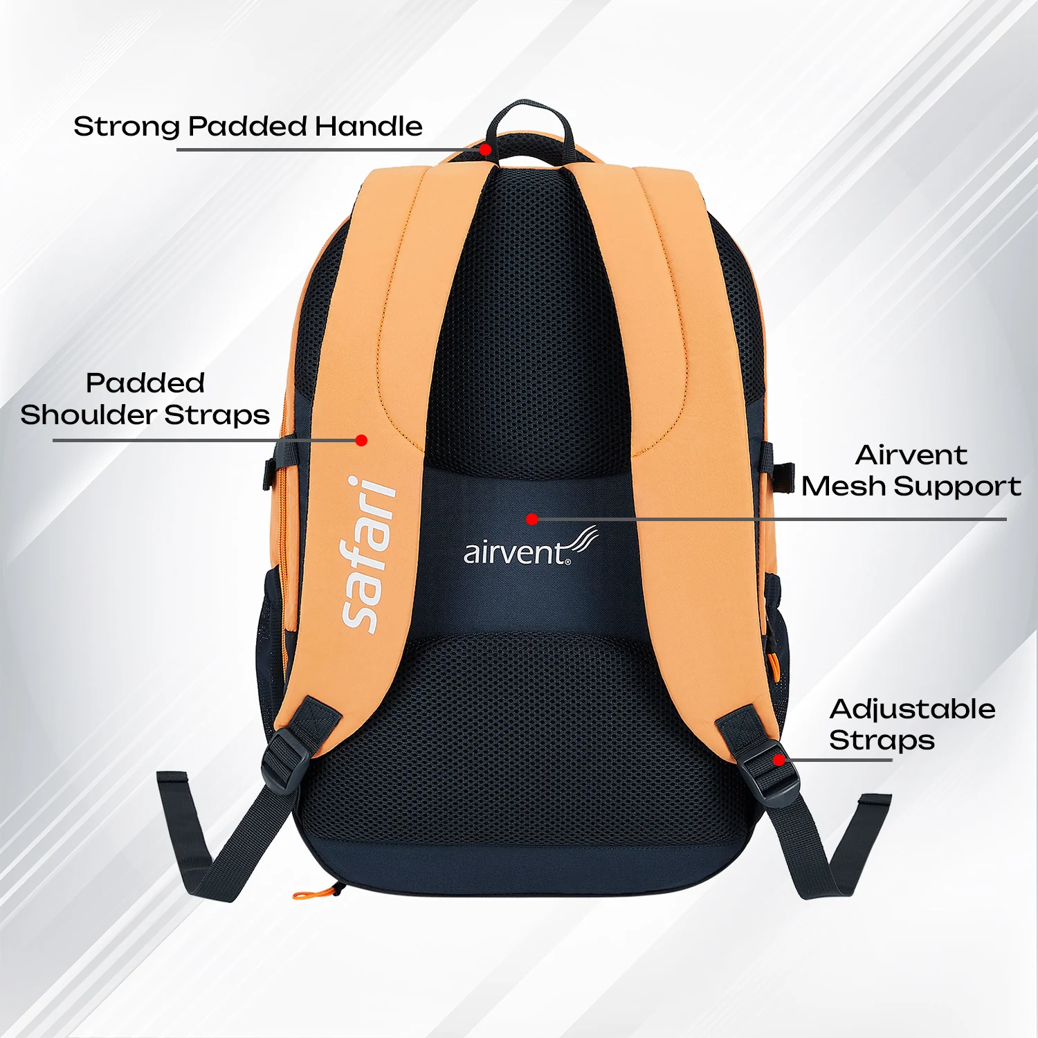 Safari Expand 43L Orange Laptop Backpack - Image 6