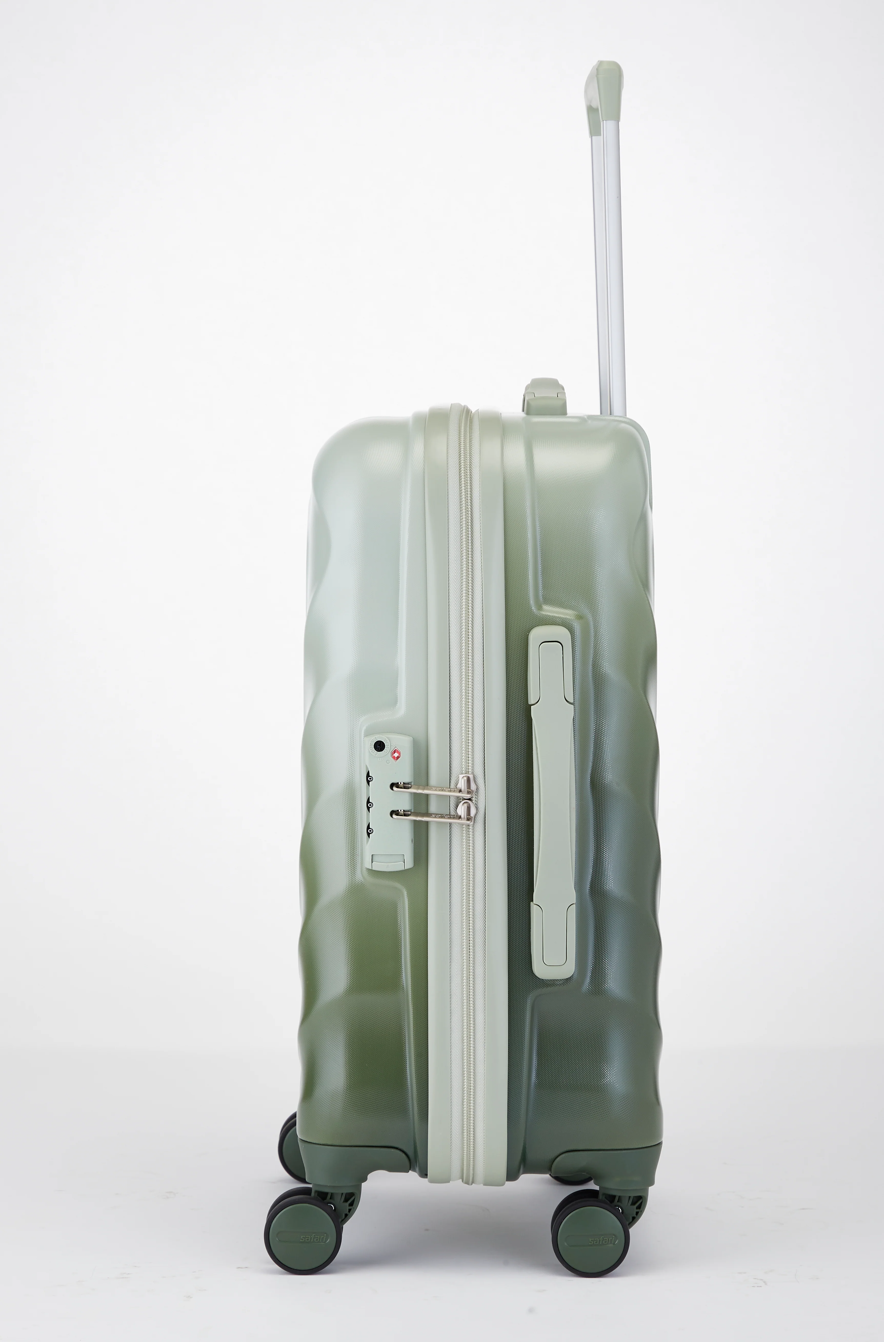 Safari Haze Tropica Trolley Bag with TSA Lock, Dual wheels, Side Hooks and Anti-theft Zipper - Image 4
