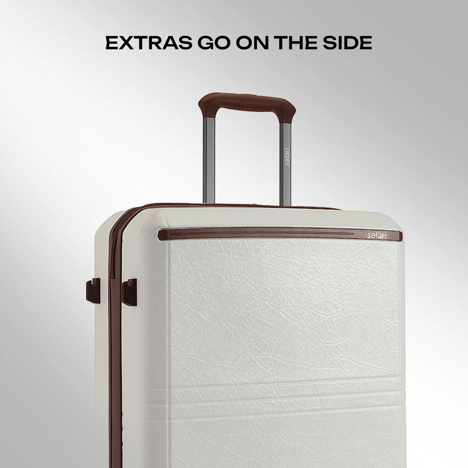 Safari Heritage Trolley Bag with Scratch Resistant Texture, TSA lock and Anti-Theft Zipper Ivory - Image 19