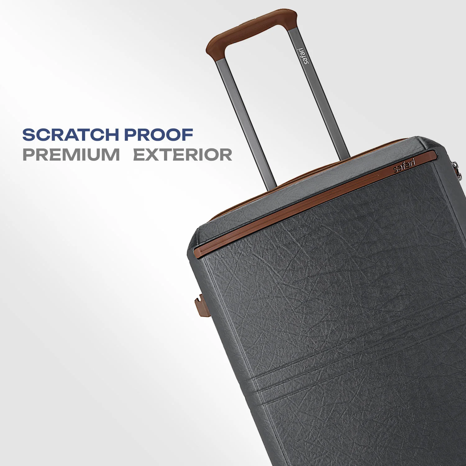 Safari Heritage Trolley Bag with Scratch Resistant Texture, TSA lock and Anti-Theft Zipper Opal Grey - Image 8