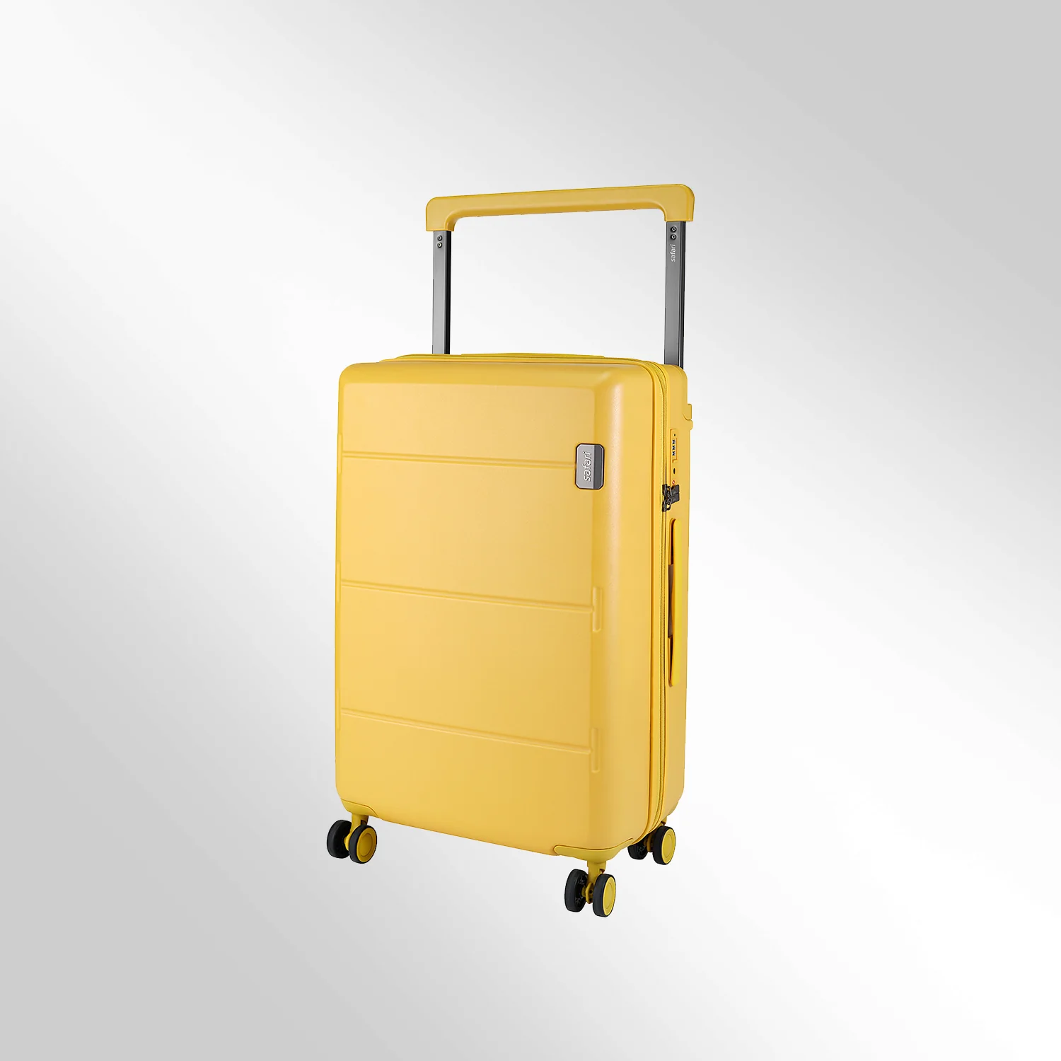 Safari Horizon Trolley Bag with Wide Trolley Handle, TSA lock and Anti-Theft Zipper Sun Yellow - Image 7