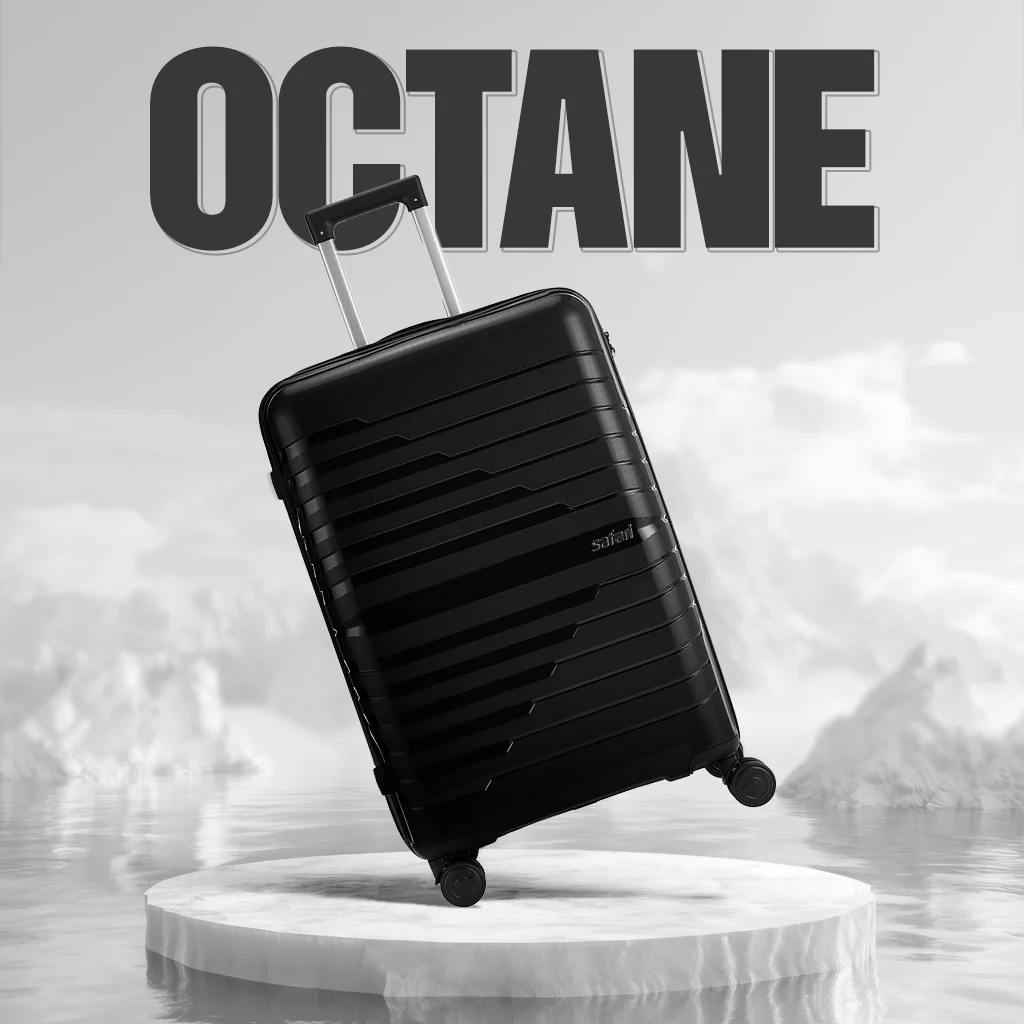 Safari Octane Black Anti Theft Trolley Bag Combo of Small, Medium and Large - Image 2