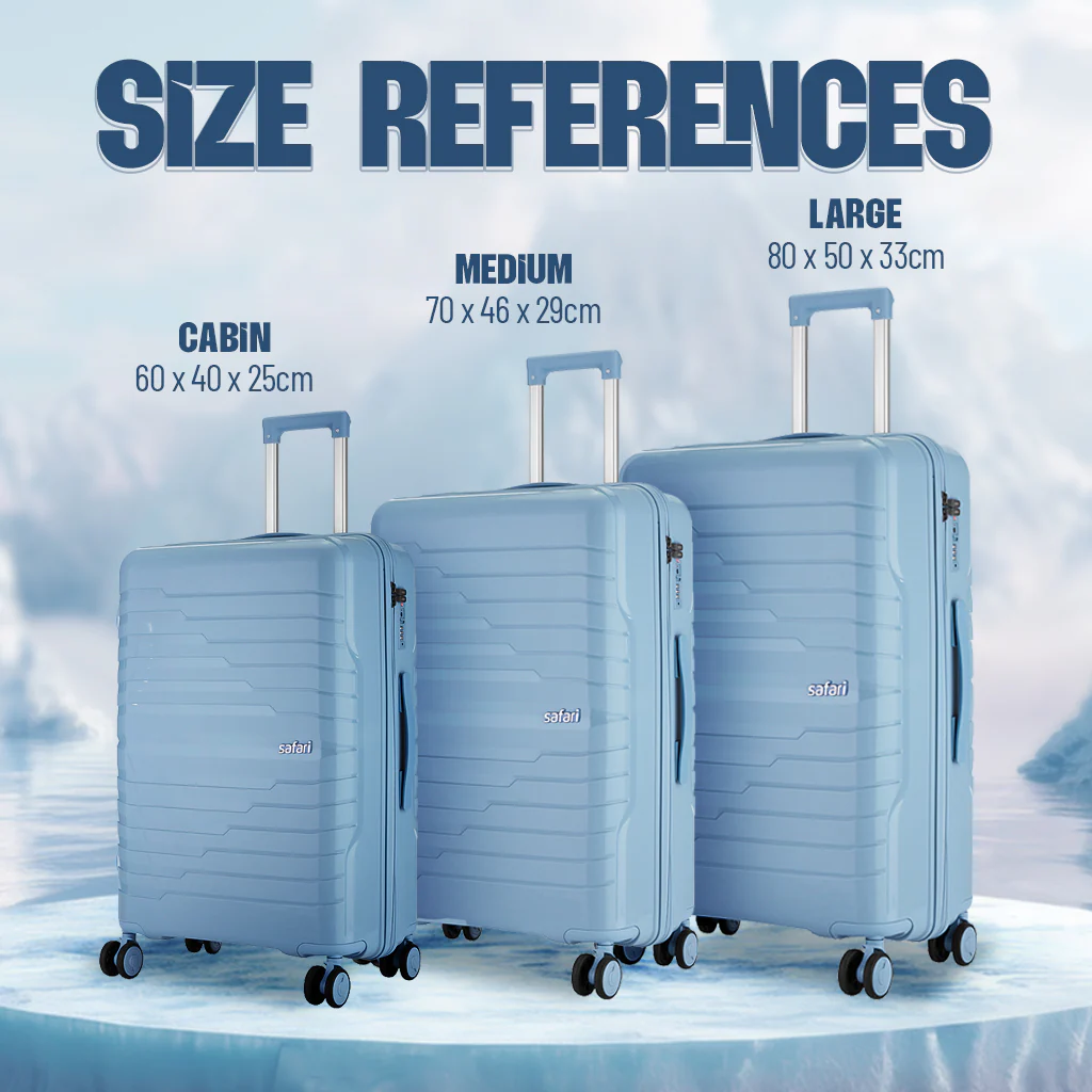Safari Octane Blue Anti Theft Trolley Bag Combo of Small, Medium and Large - Image 7