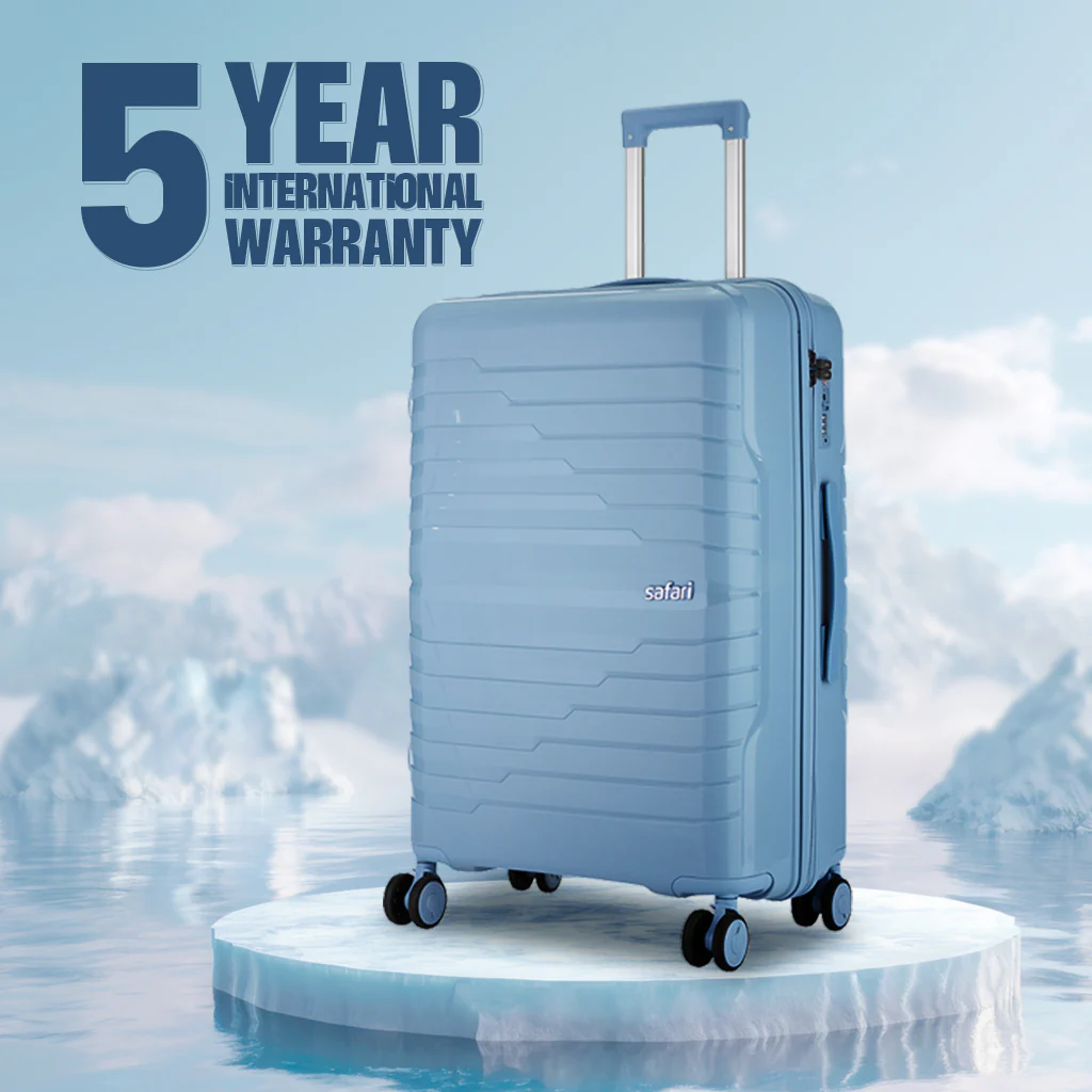 Safari Octane Blue Anti Theft Trolley Bag Combo of Small, Medium and Large - Image 8
