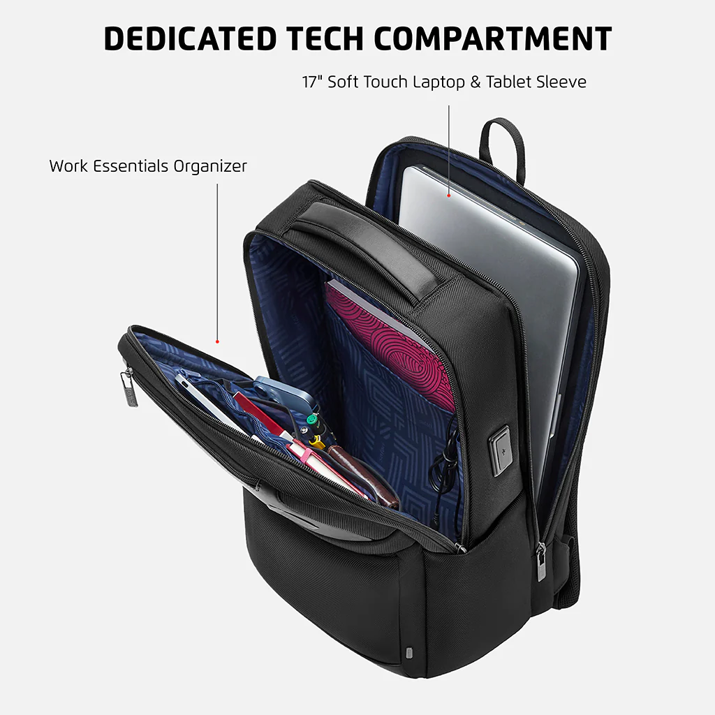 Safari Prime 22L Black Formal Backpack with Laptop Compartment - Image 4