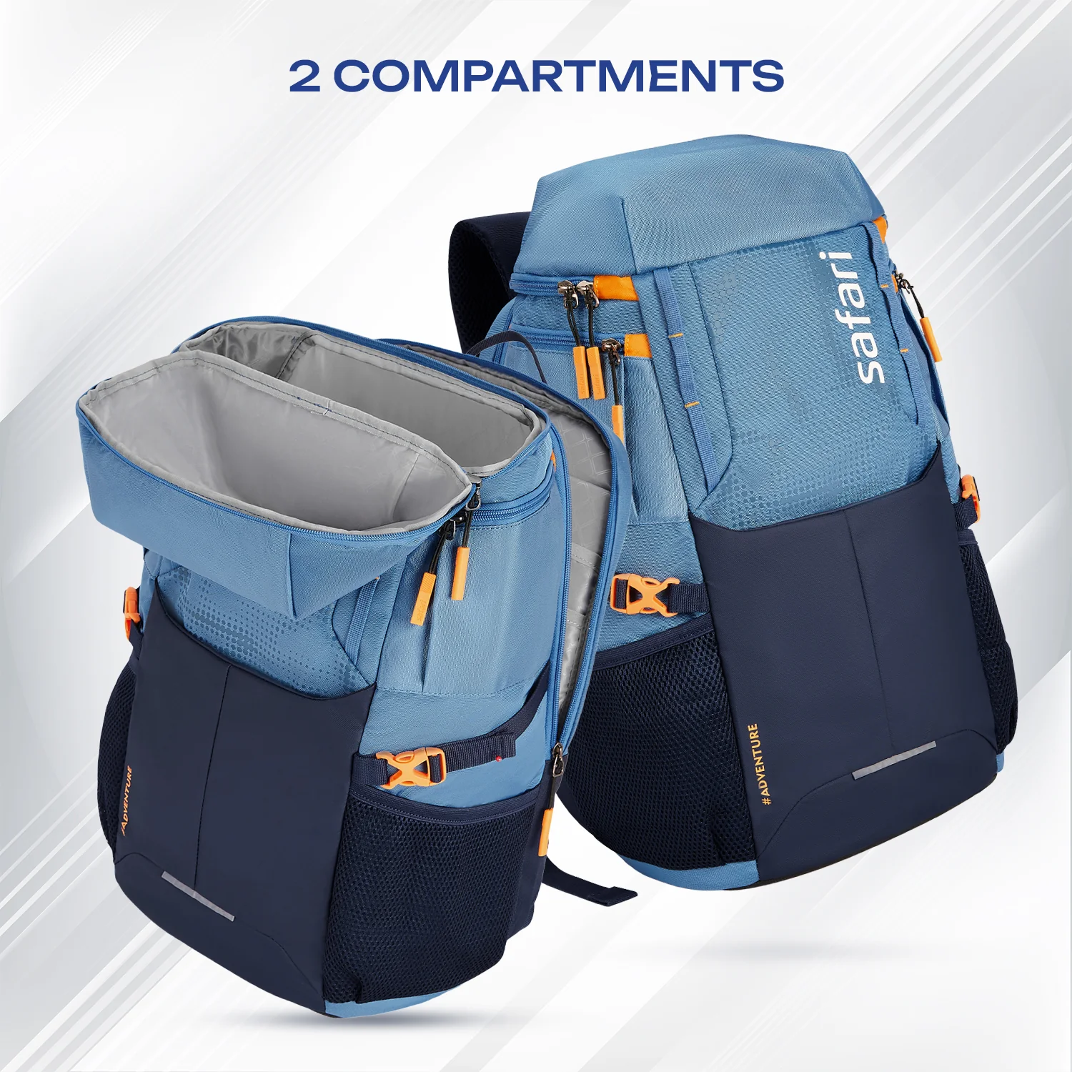 Safari Quest 45L Pearl Blue Laptop Backpack - Image 3