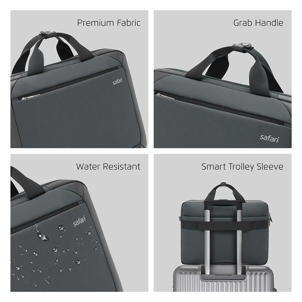Safari Regal Messenger Bag with Dual compartments - Black - Image 2